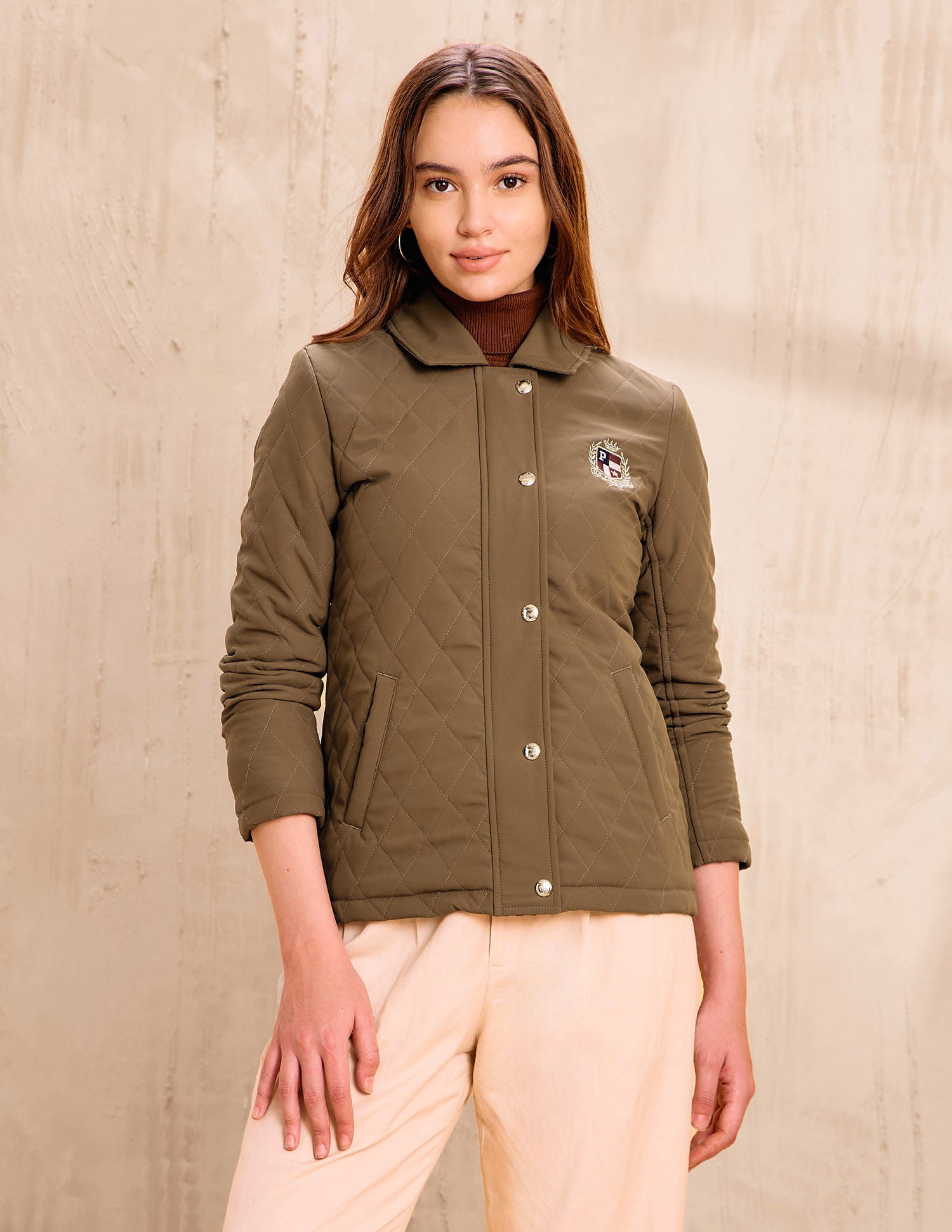 Brand Printed Regular Fit Jacket Brown - U.S. POLO ASSN. | Large