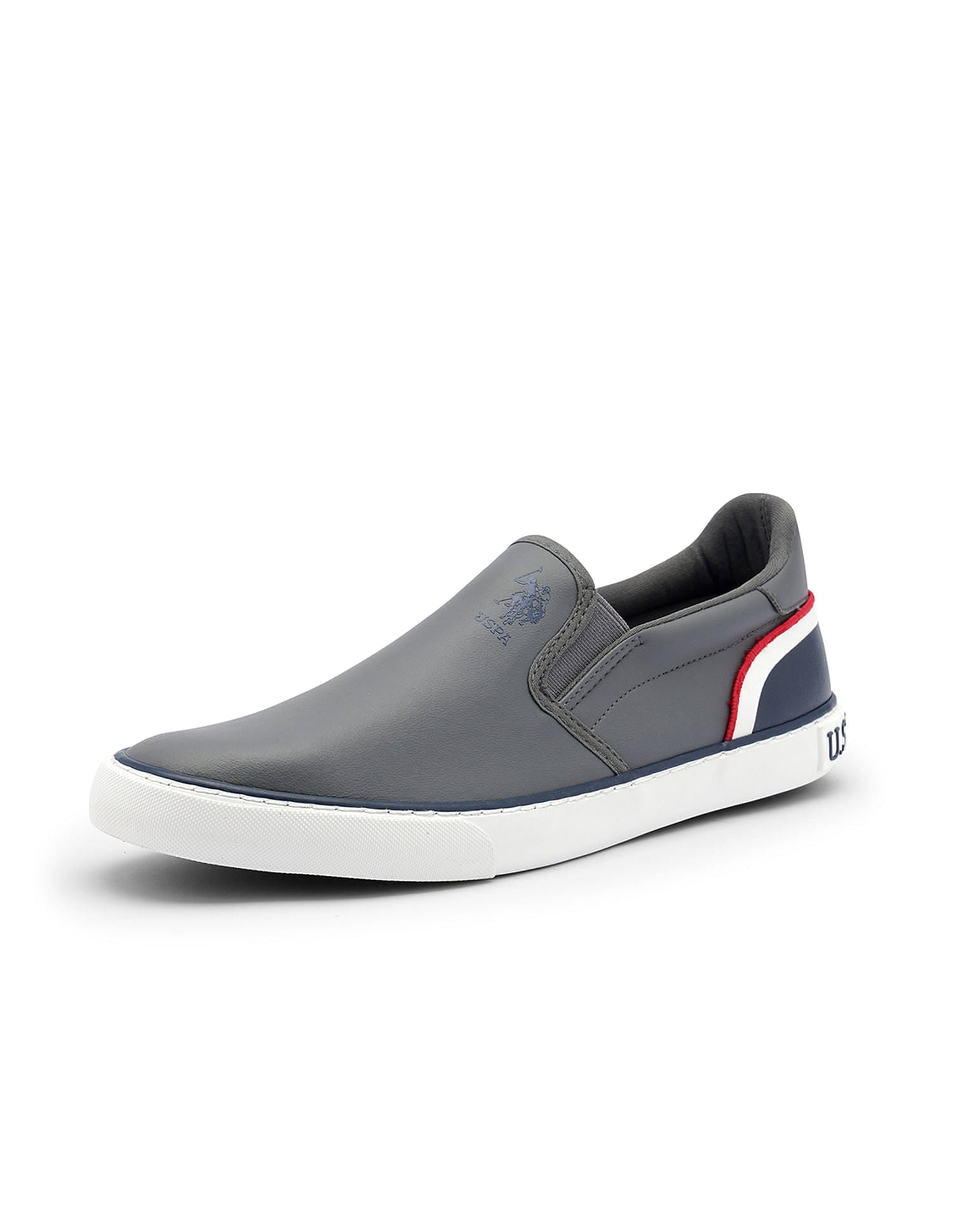 Men Colourblocked Timeo 3.0 Slip-On Shoes Grey - U.S. POLO ASSN. | Large