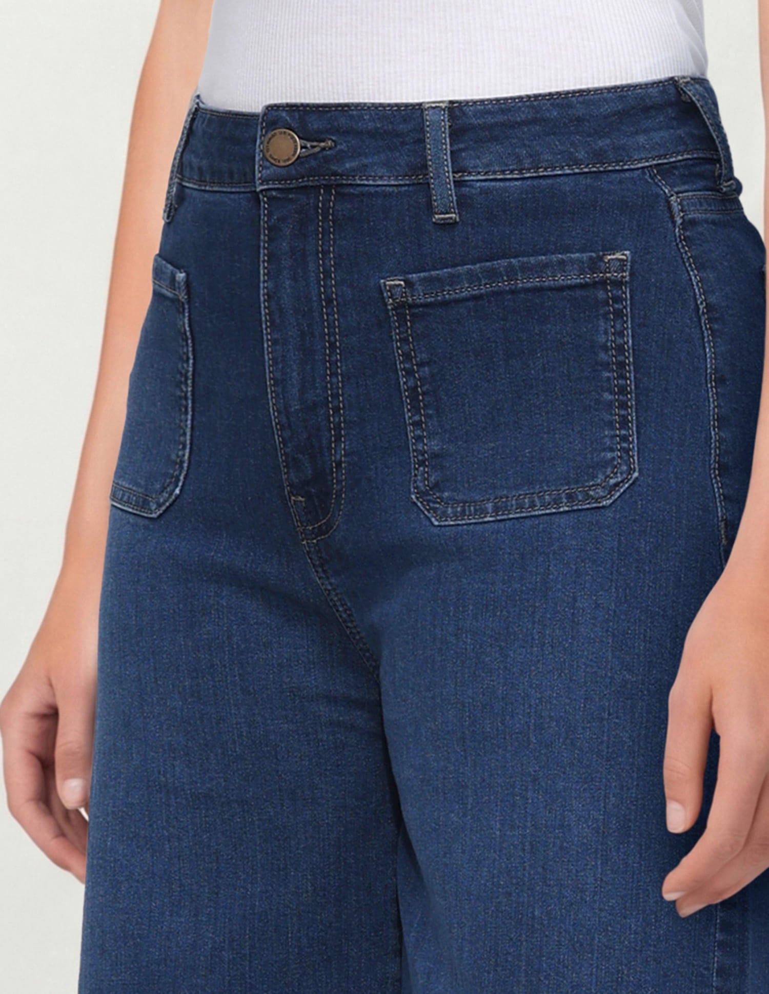 High Rise Ultra Wide Leg Fit Jeans Blue - U.S. Polo Assn. India | Large