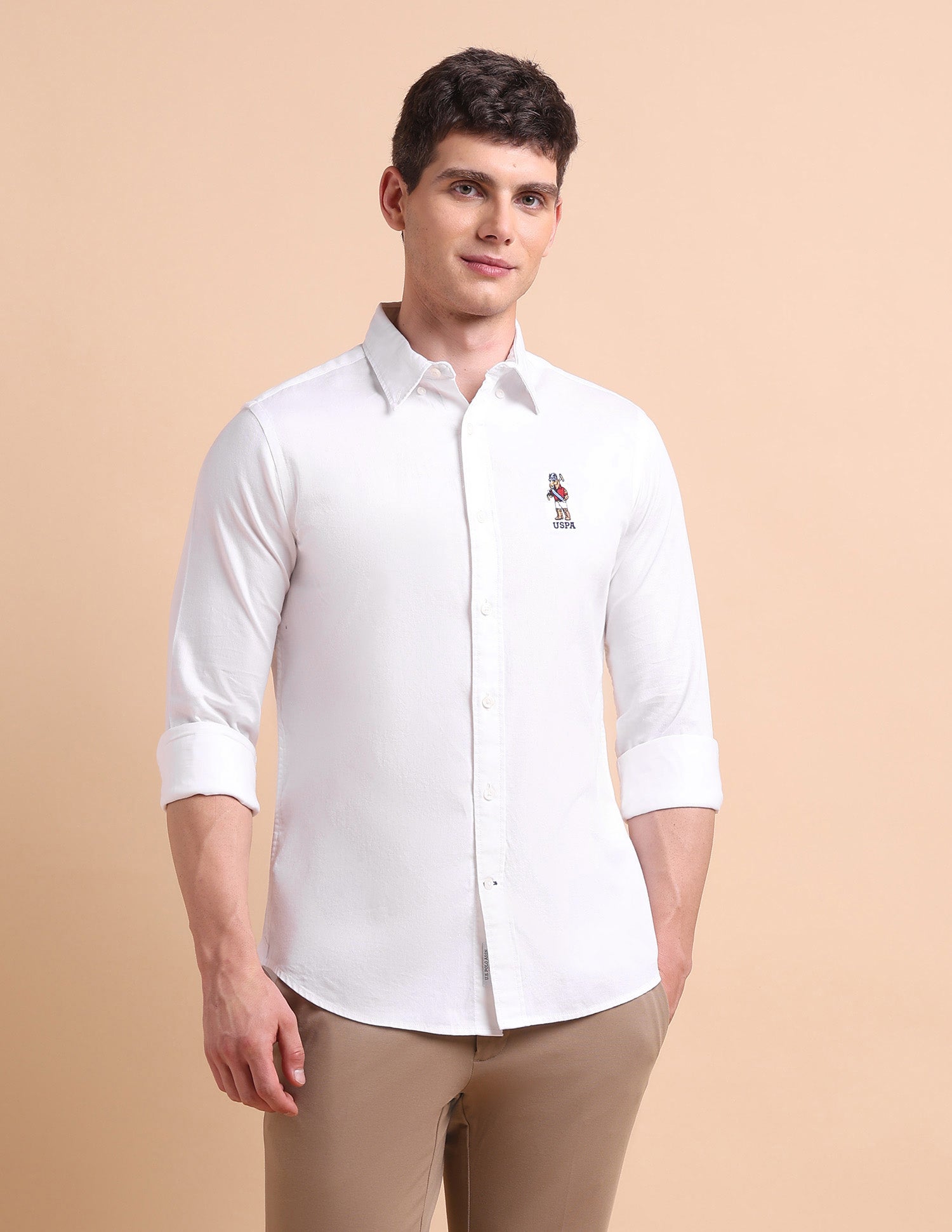 Tailored Fit Button Down Shirt White - U.S. POLO ASSN. | Large