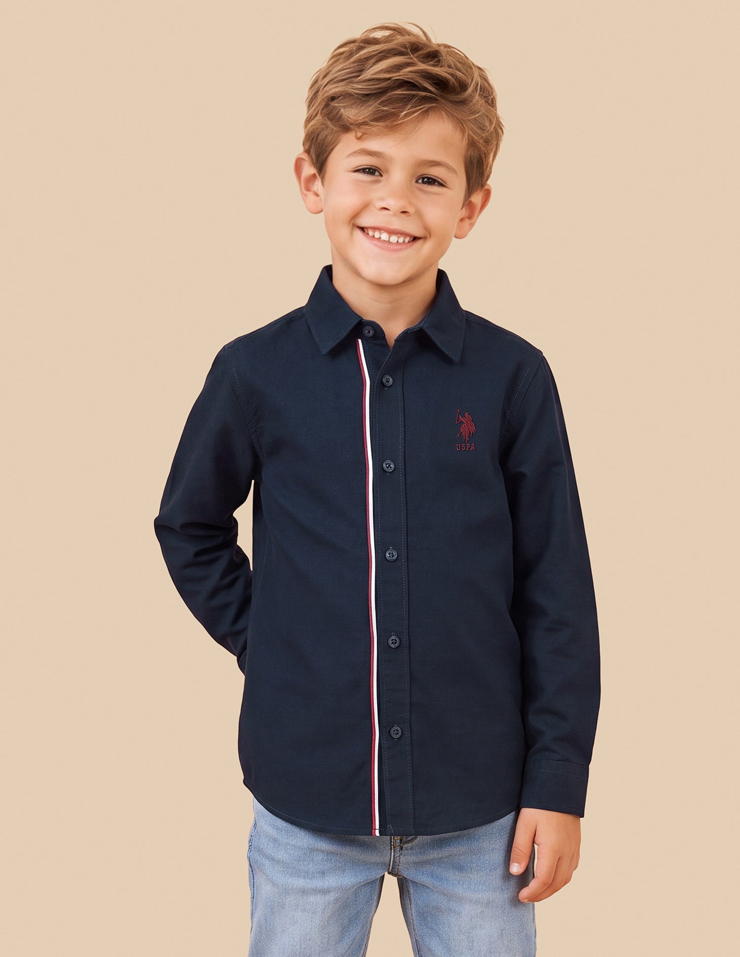 Oxford Regular Fit Shirt Navy - U.S. Polo Assn. India | Large