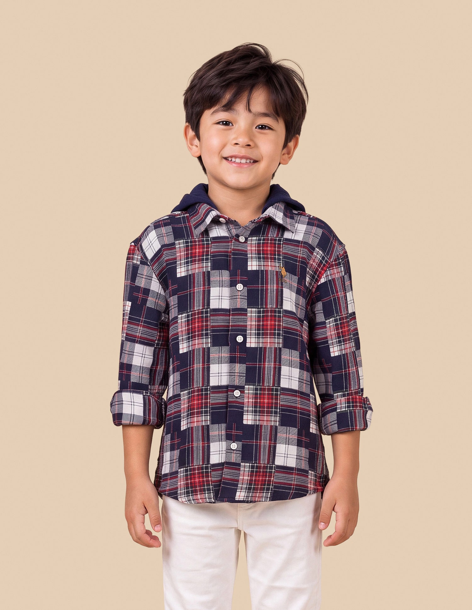 Plaid Checked Regular Fit Shirt Navy - U.S. Polo Assn. India | Large