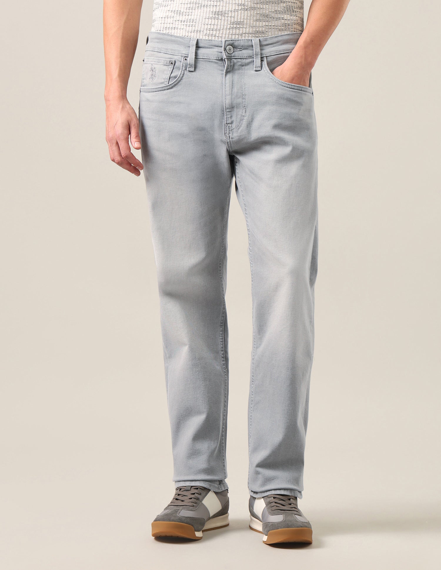 Mason Regular Straight Fit Grey Jeans Grey - U.S. Polo Assn. India | Large