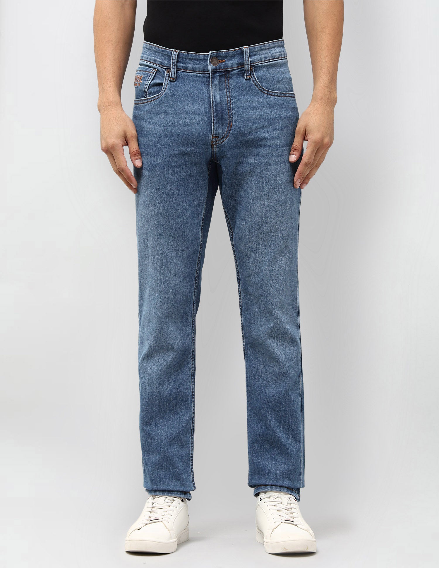 Brandon Slim Tapered Fit Blue Jeans Blue - U.S. Polo Assn. India | Large