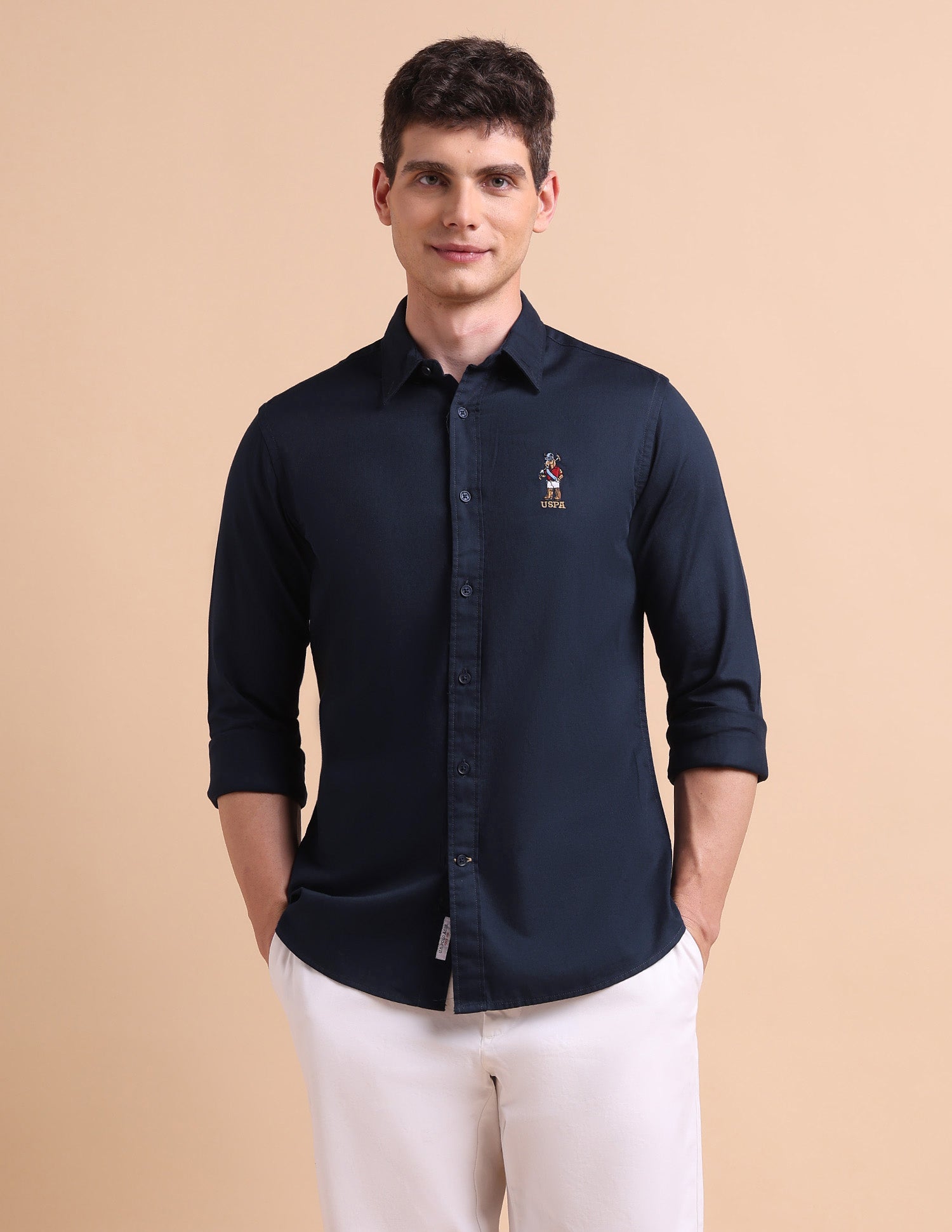 Tailored Fit Button Down Shirt Navy - U.S. POLO ASSN. | Large
