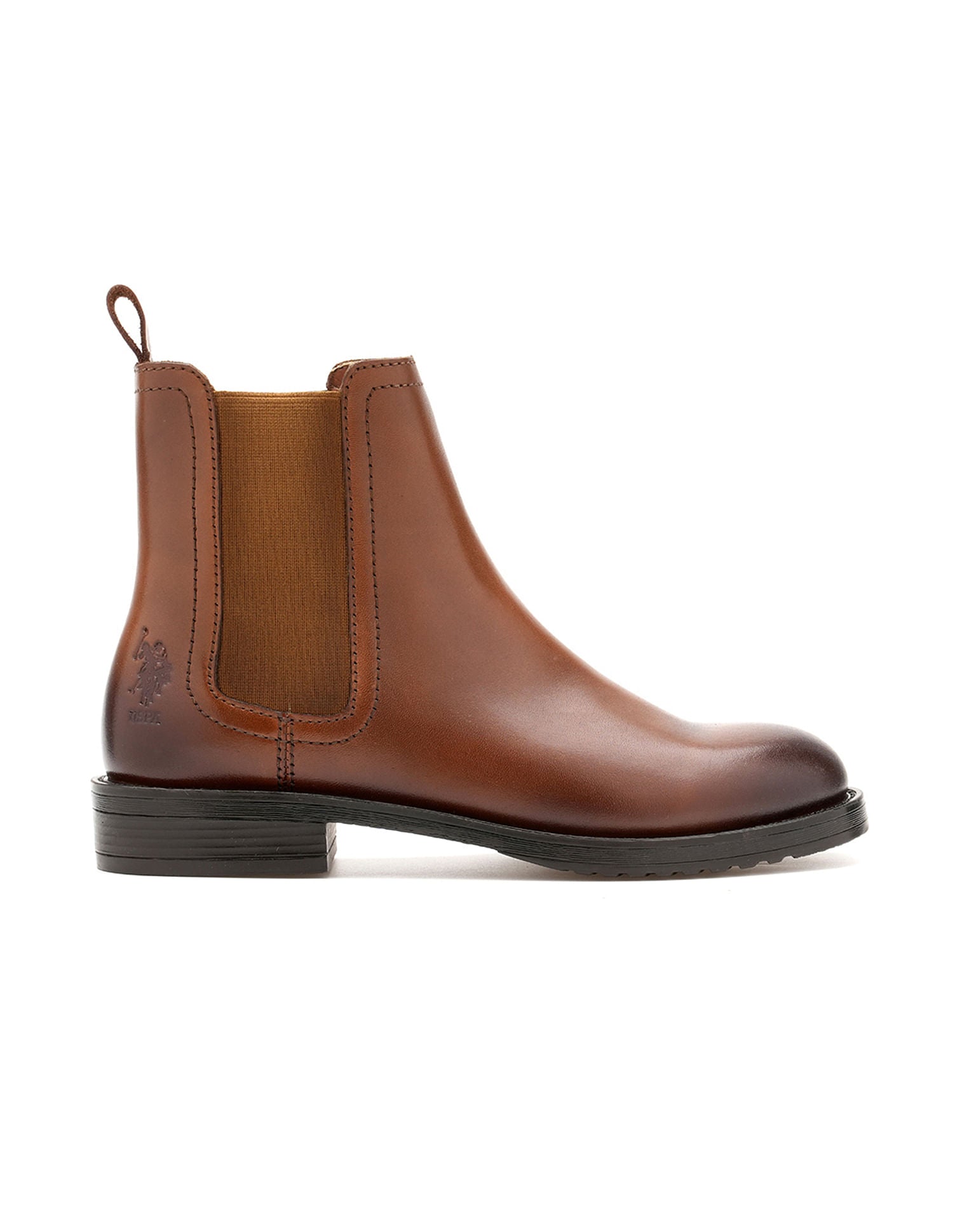 Women Antonella  Leather Chelsea Boots Tan - U.S. POLO ASSN. | Large