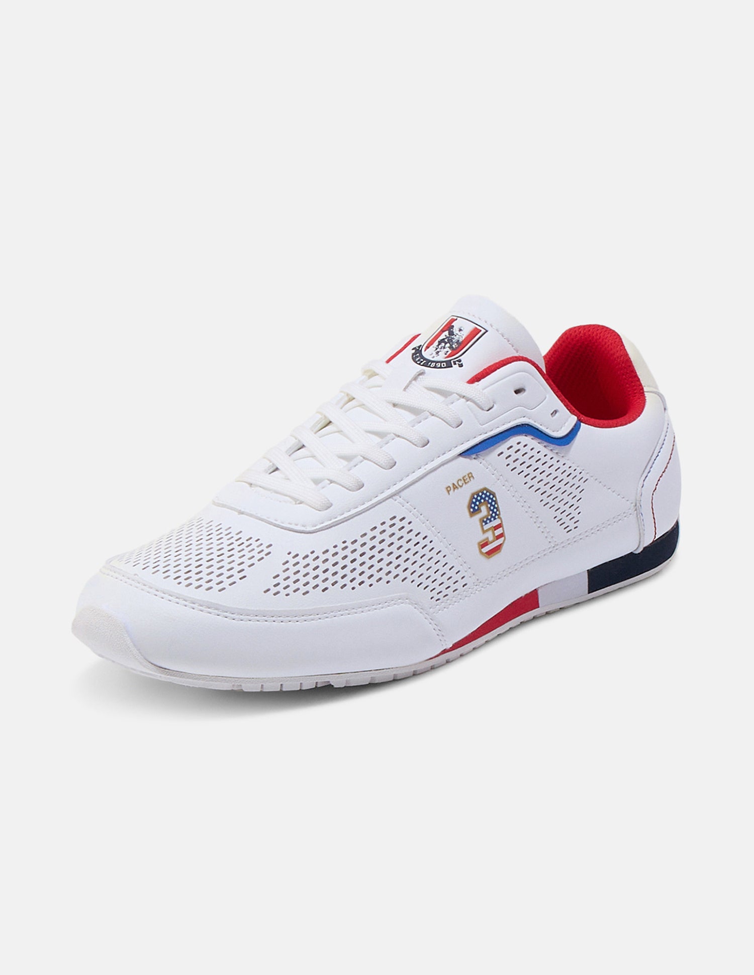 Round Toe Pacer Sneakers White - U.S. Polo Assn. India | Large