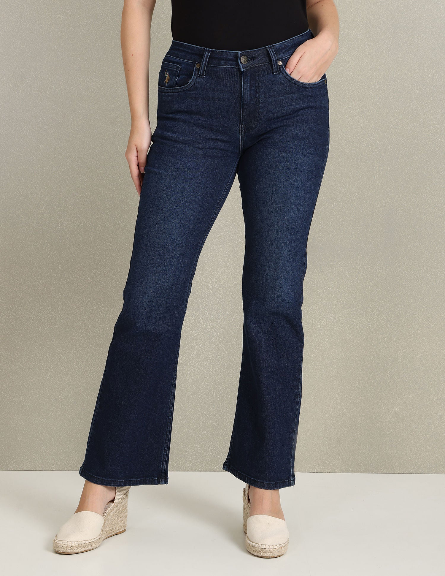 Dark Wash Bootcut Jeans Dark Blue - U.S. POLO ASSN. | Large