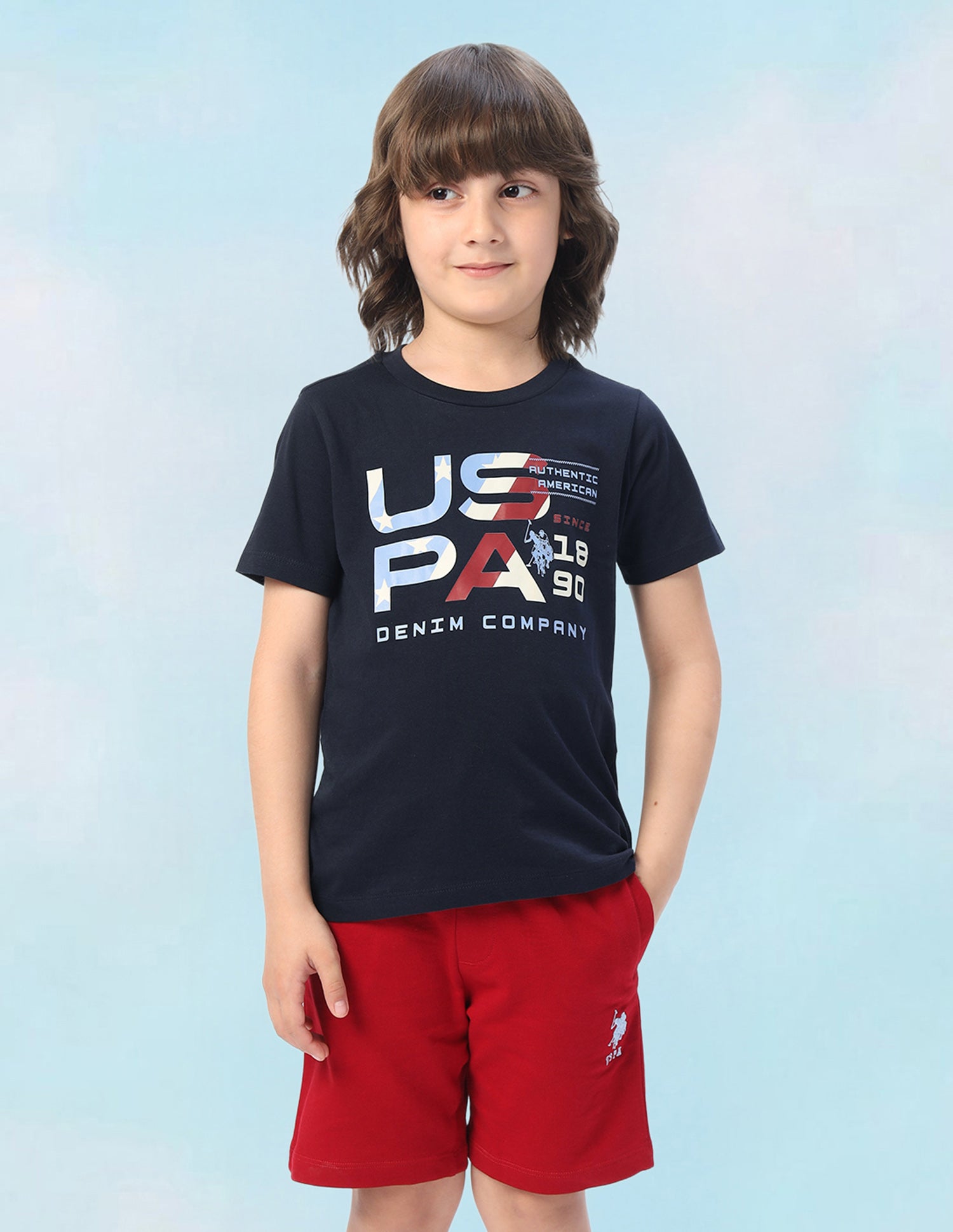 Graphic Brand Printed Regular Fit T-Shirt Navy - U.S. Polo Assn. India | Large