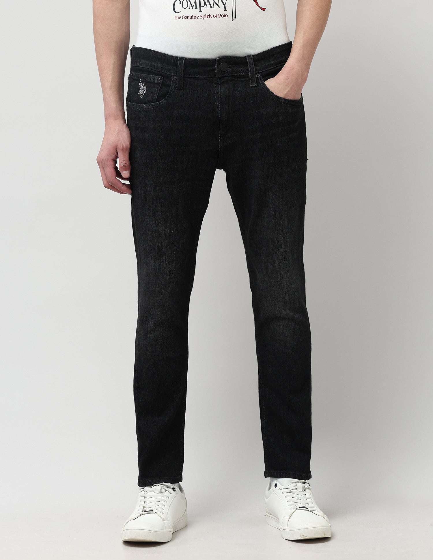 Henry Tapered Fit Black Jeans Black - U.S. POLO ASSN. | Large