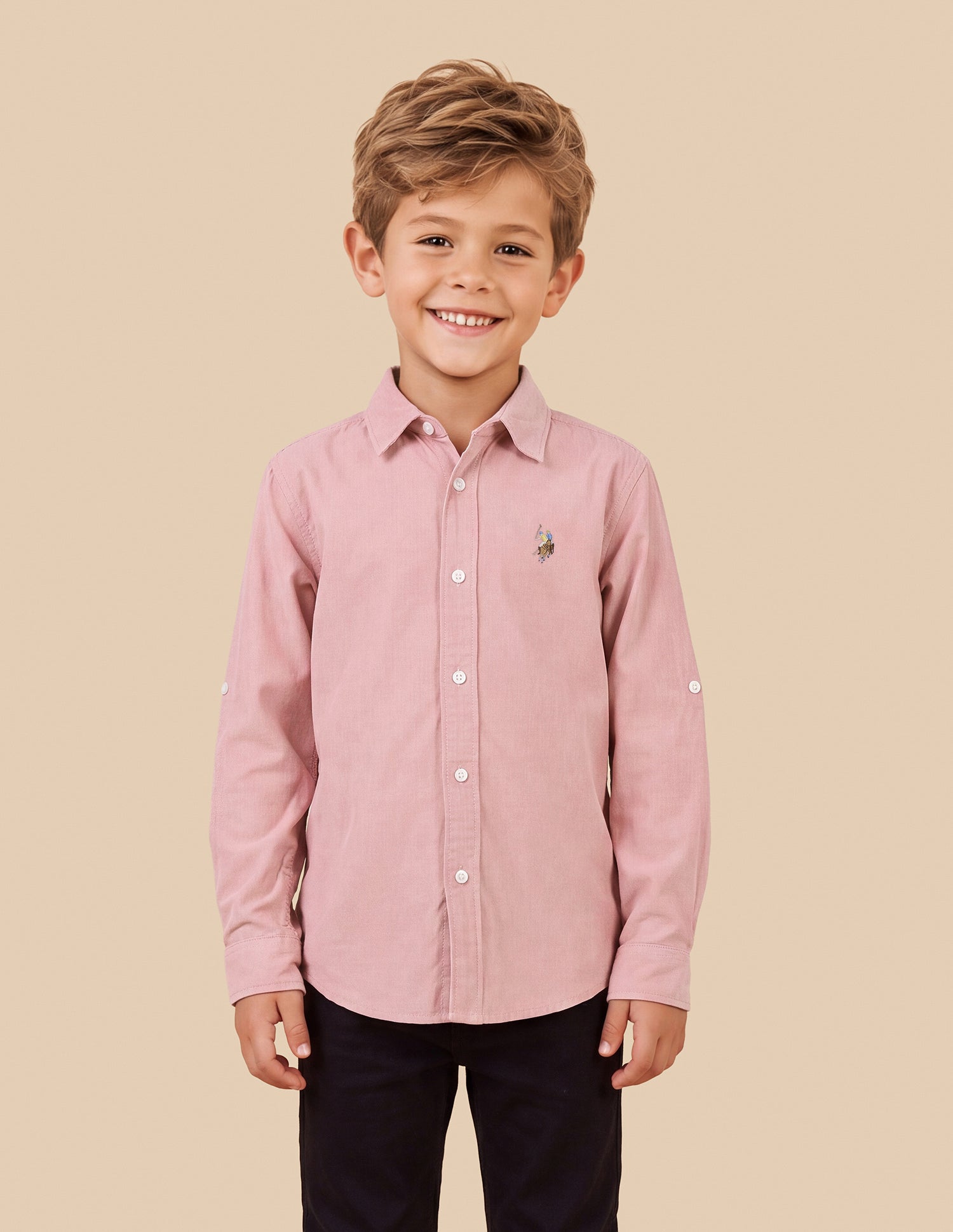 Corduroy Regular Fit Shirt Pink - U.S. Polo Assn. India | Large