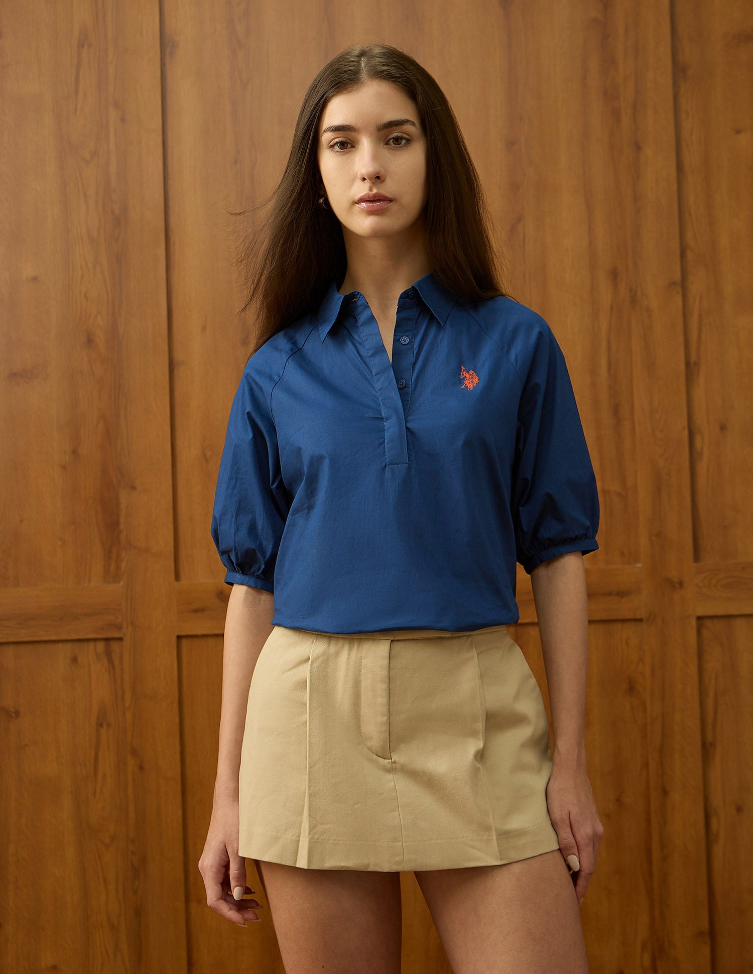 Regular Fit Solid Shirt Blue - U.S. POLO ASSN. | Large