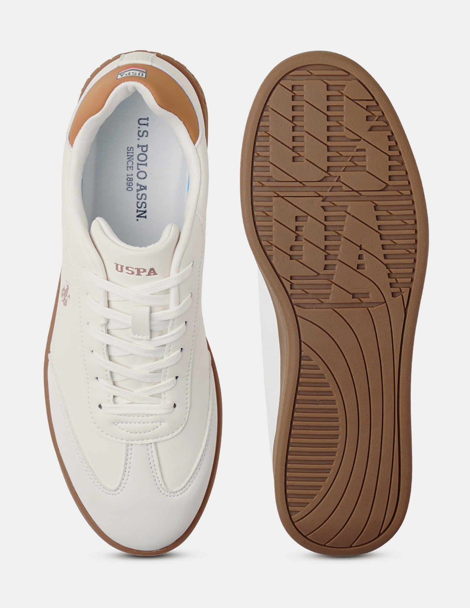 Men Coba Colour Blocked Sneakers Beige - U.S. Polo Assn. India | Large