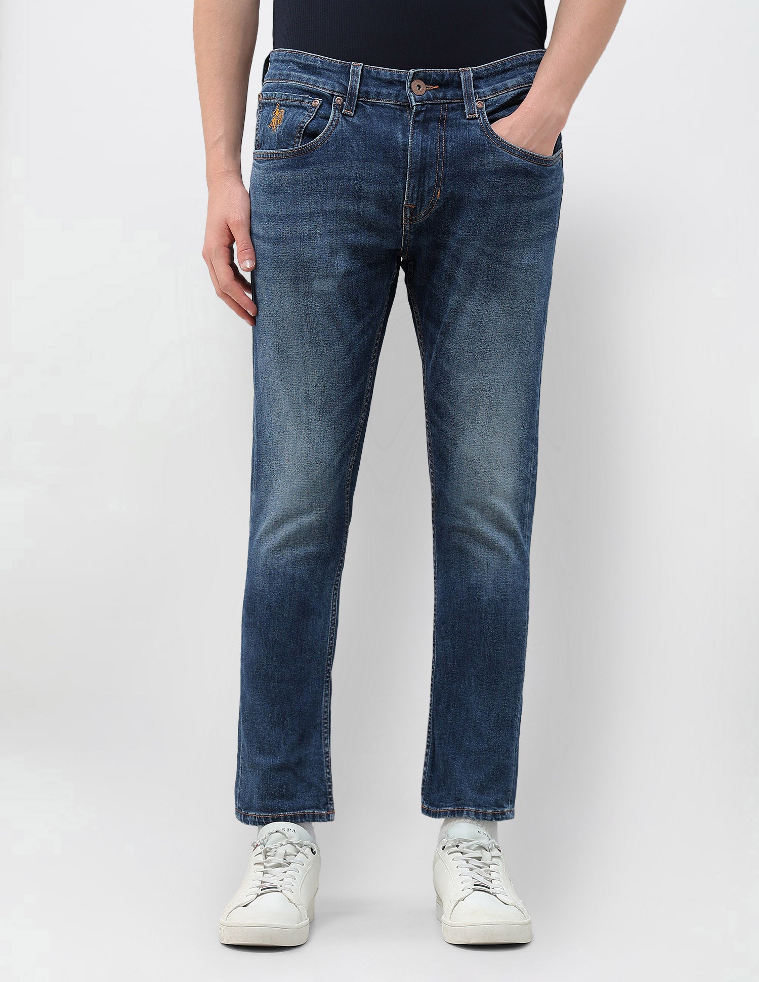 Henry Tapered Fit Kooltex Performance Jeans Dark Blue - U.S. POLO ASSN. | Large