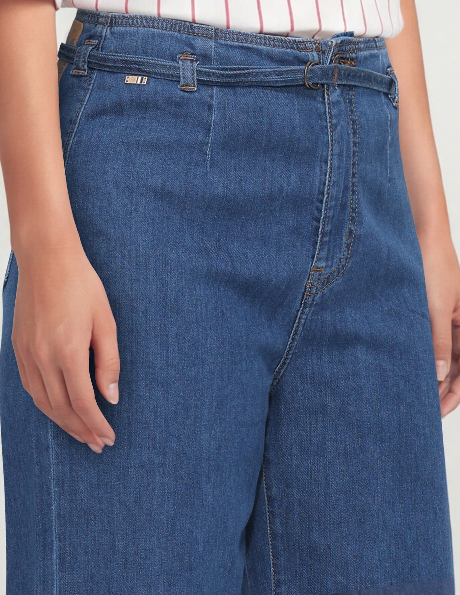 High Rise Wide Leg Fit Jeans Blue - U.S. Polo Assn. India | Large