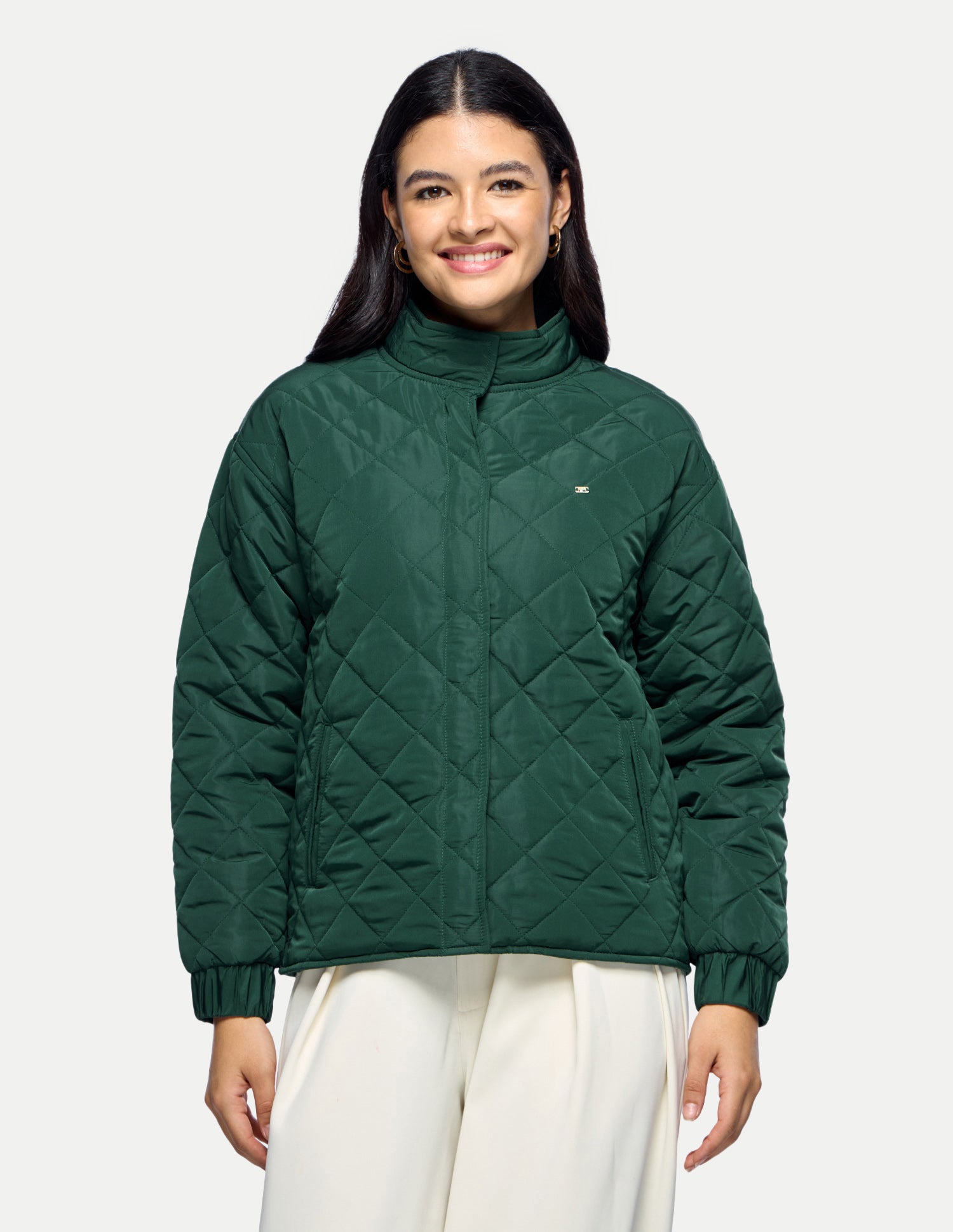 Quilted Regular Fit Jacket Green - U.S. Polo Assn. India | Large