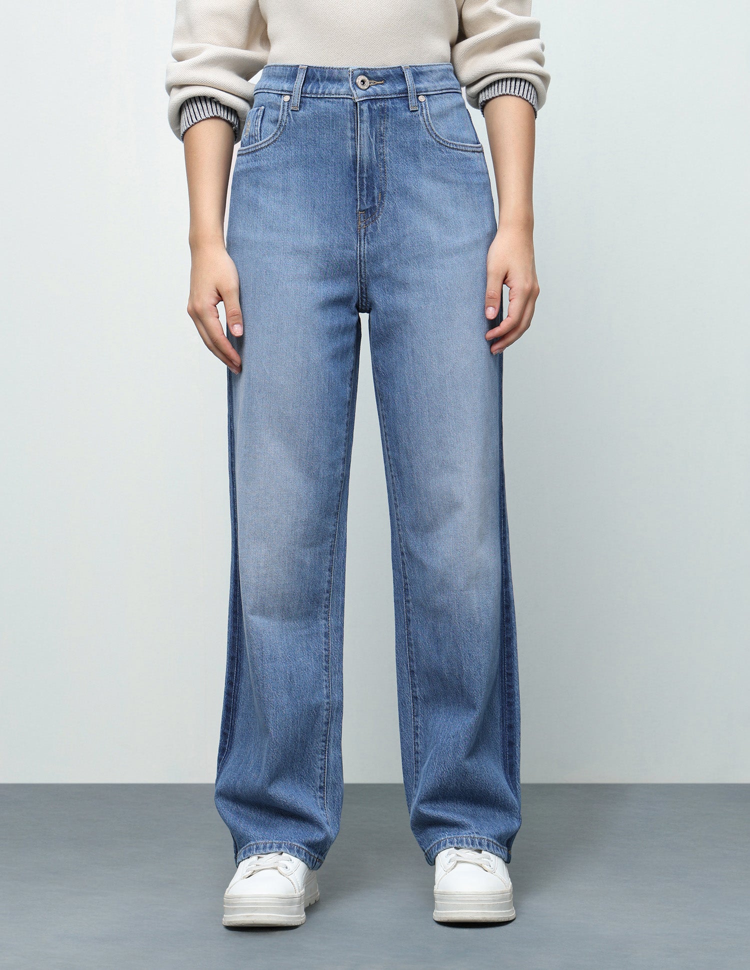 Wide Leg Fit Blue Jeans Blue - U.S. Polo Assn. India | Large