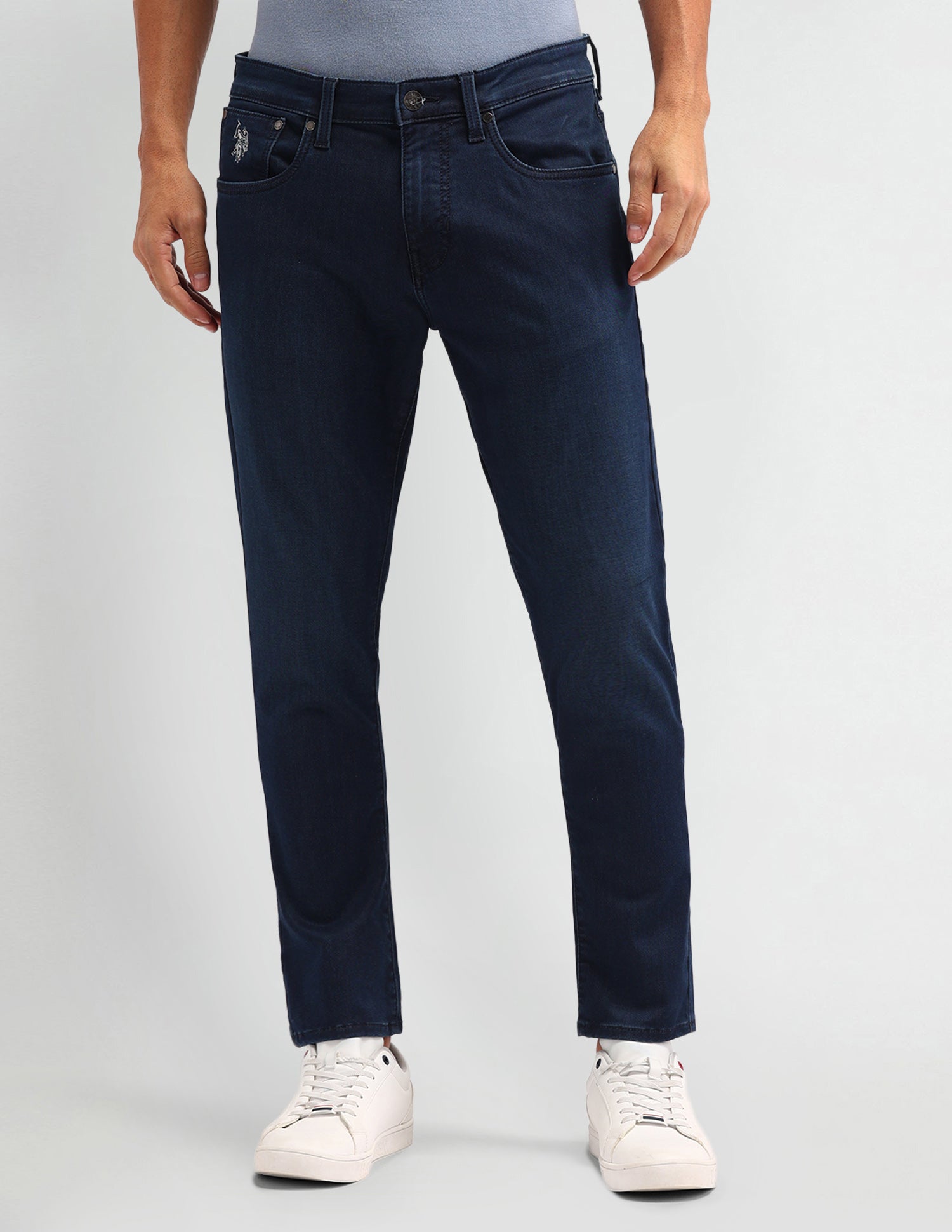 Henry Tapered Fit Cropped Blue Jeans Blue - U.S. Polo Assn. India | Large