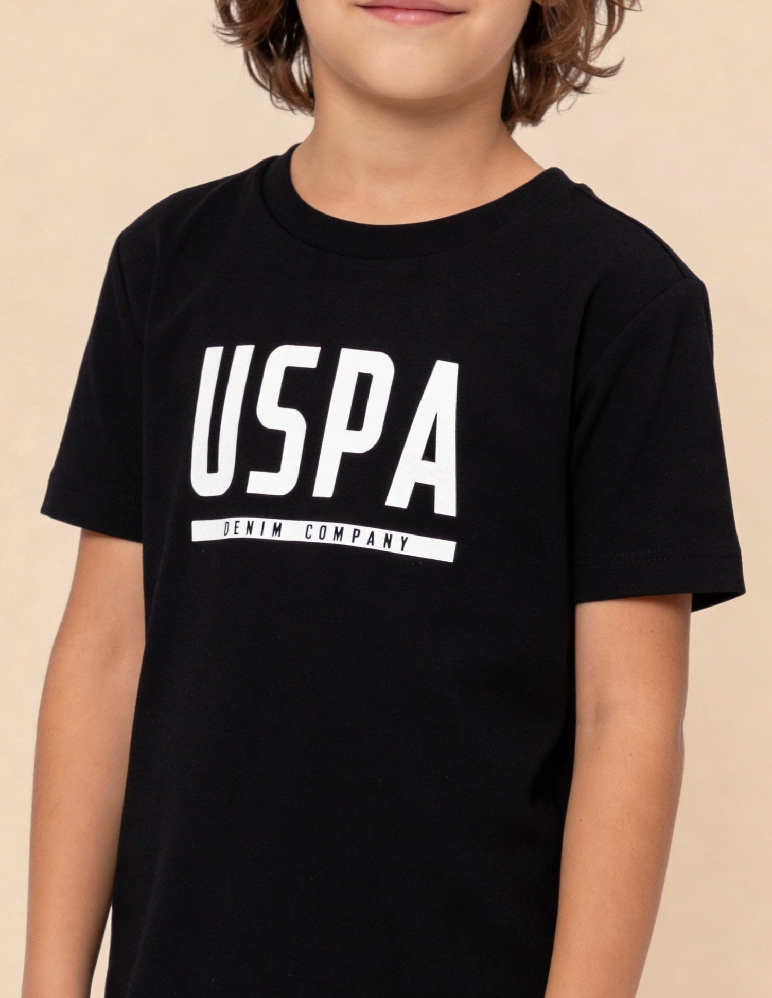 Brand Printed Regular Fit T-Shirt Black - U.S. Polo Assn. India | Large