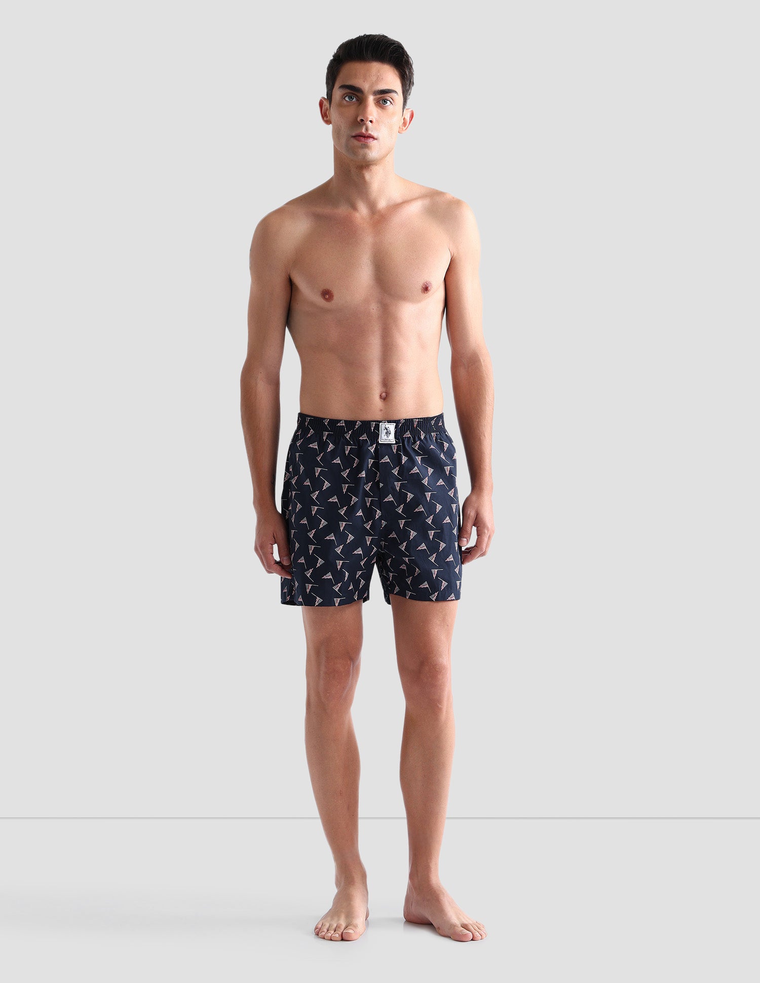 Graphic Print Cotton I657 Boxers - Pack Of 1 Navy - U.S. POLO ASSN. | Large