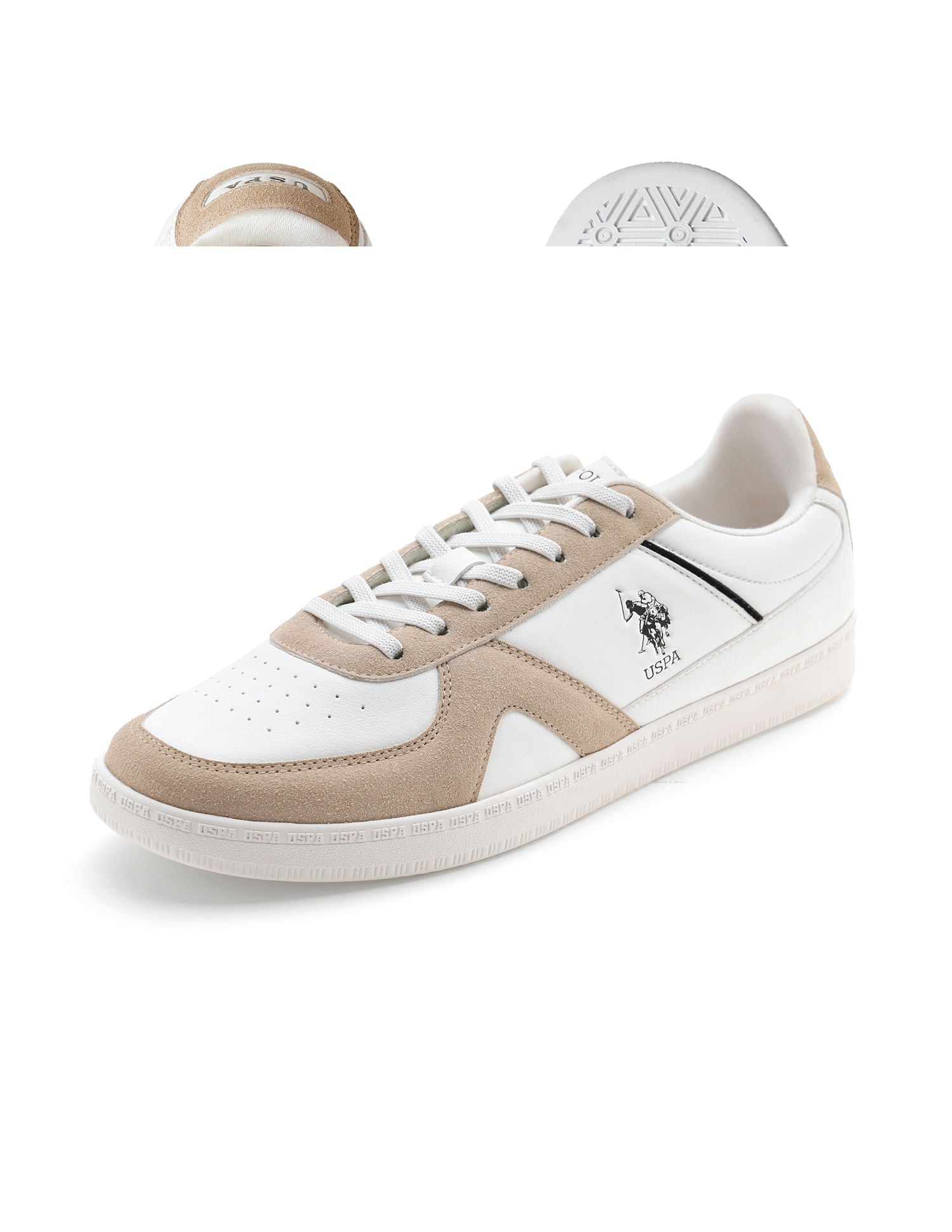 Men Jorge Colourblocked Sneakers White - U.S. Polo Assn. India | Large