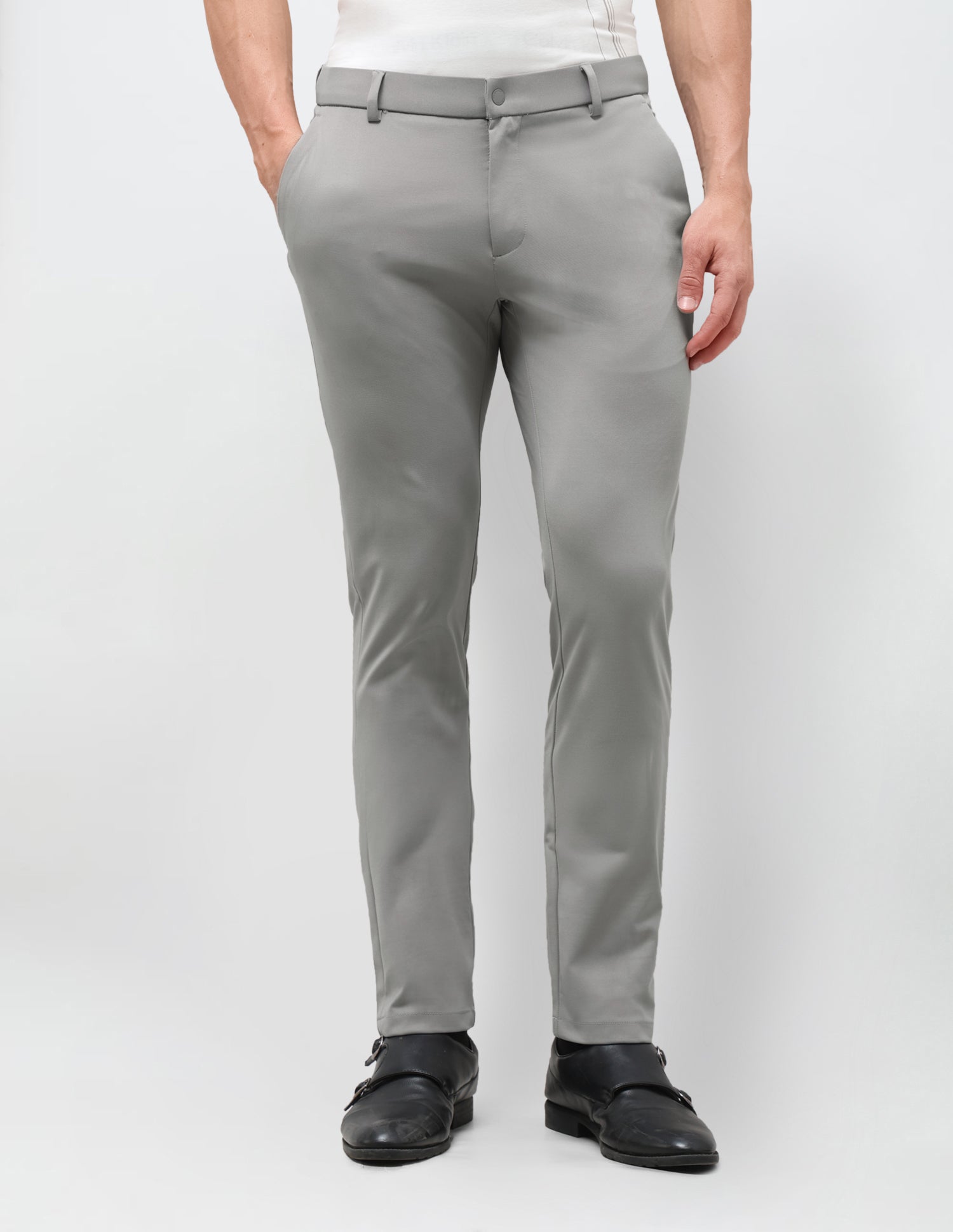 Knitted Austin Slim Fit Trousers Grey - U.S. Polo Assn. India | Large