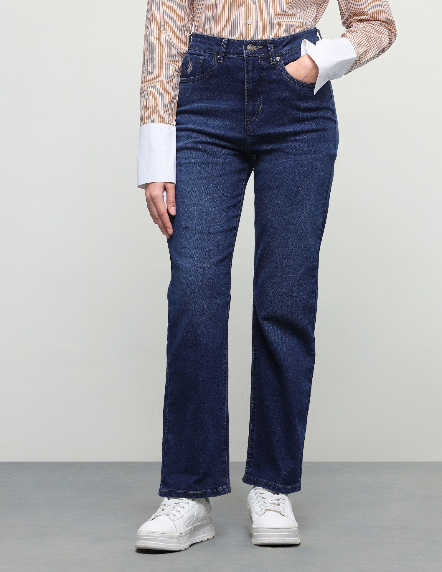Straight Fit Blue Jeans Blue - U.S. Polo Assn. India | Large