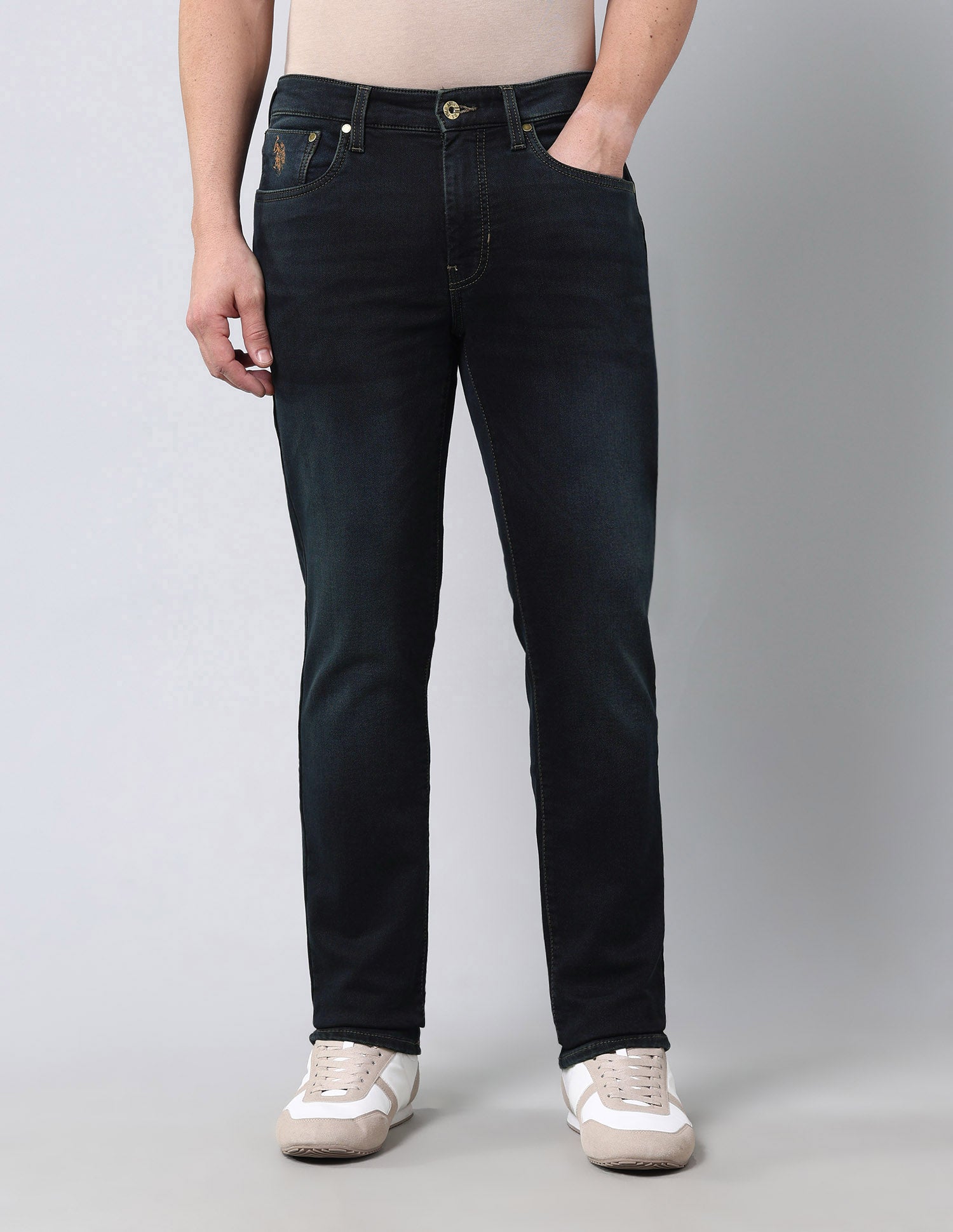 Regallo Skinny Fit Ultra Soft Jeans Blue - U.S. Polo Assn. India | Large
