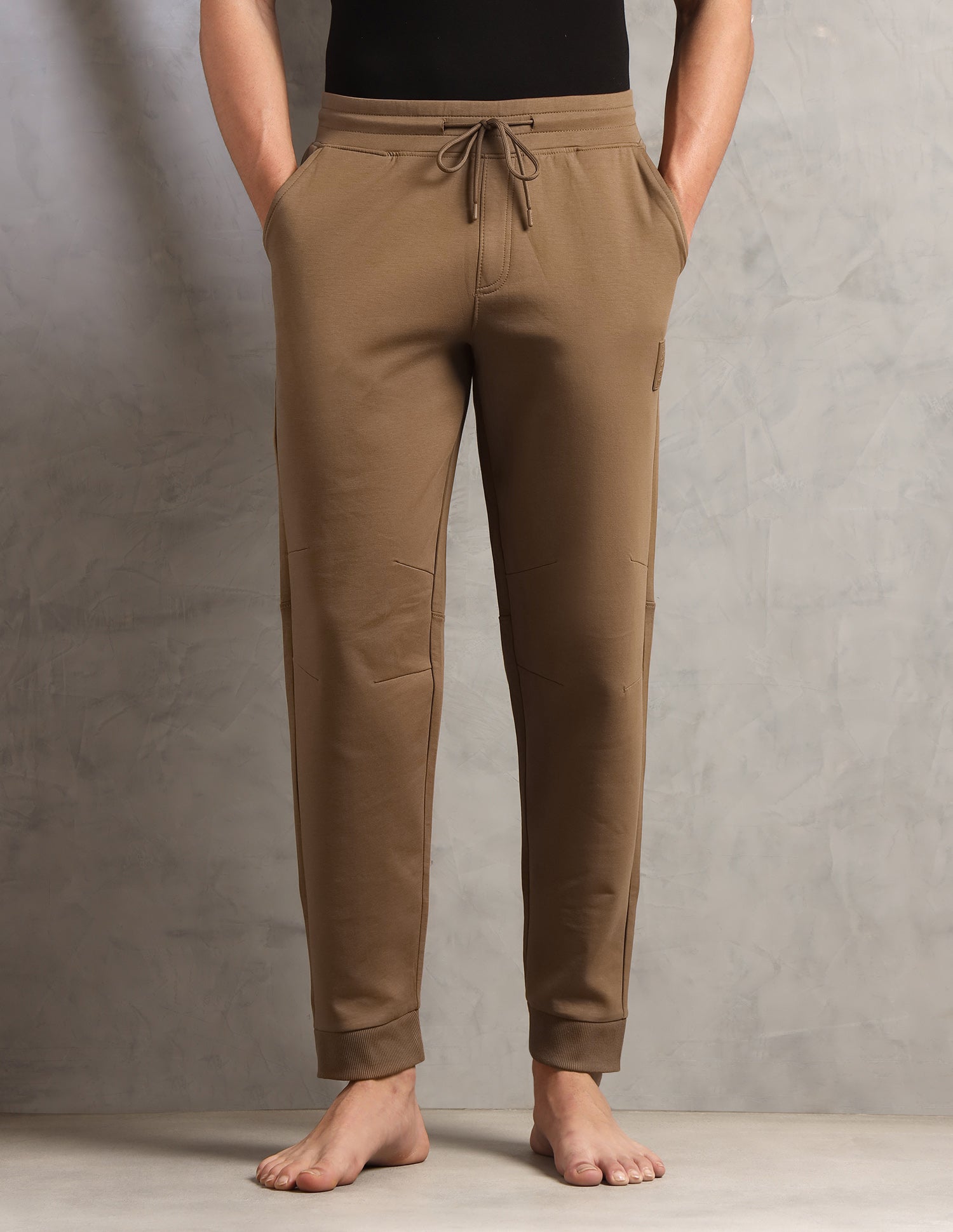 Breathable Mid Rise PJ001-PL Lounge Joggers - Pack Of 1 Malt Ball - U.S. Polo Assn. India | Large