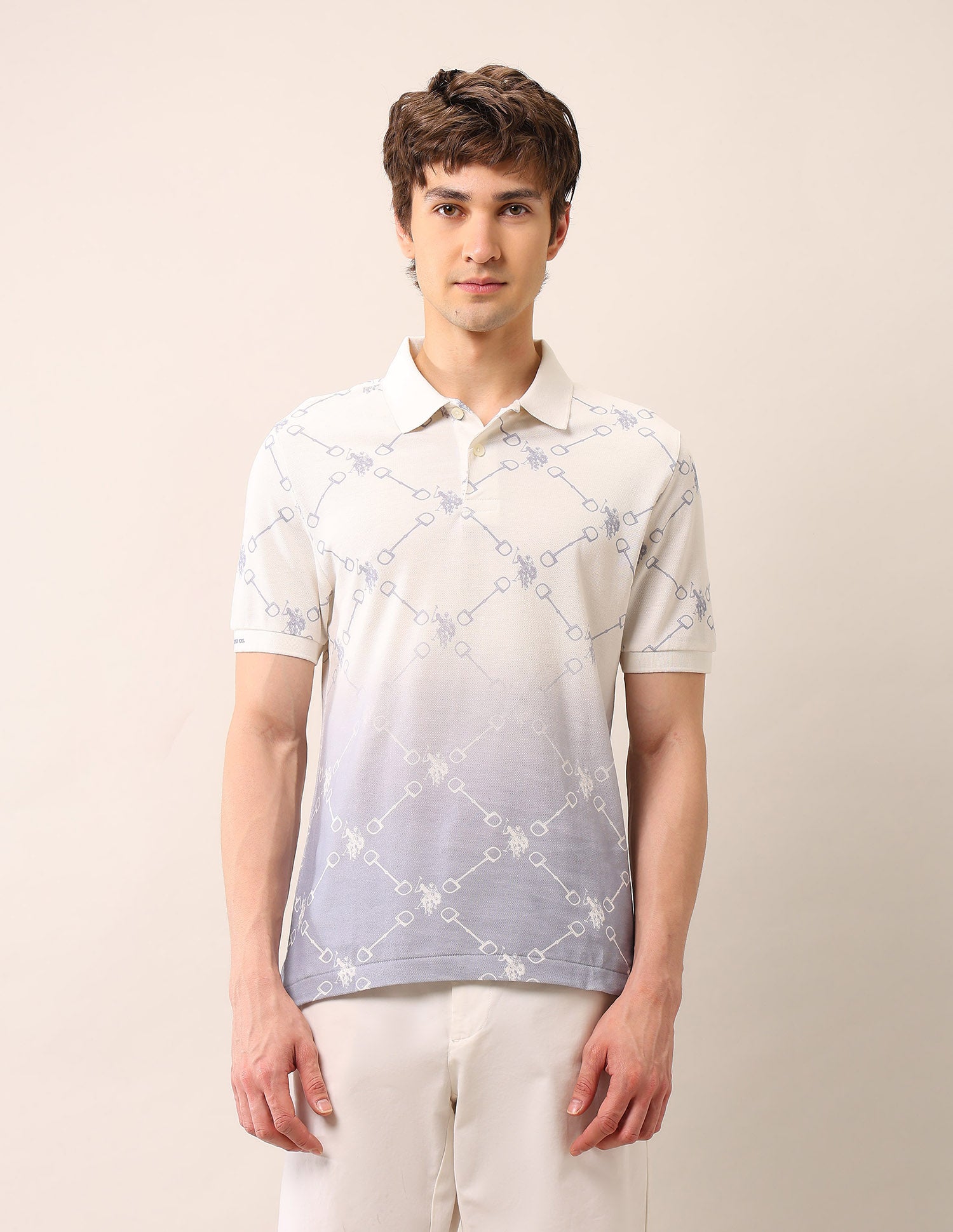 Muscle Fit Pure Cotton Polo Shirt Blue - U.S. Polo Assn. India | Large