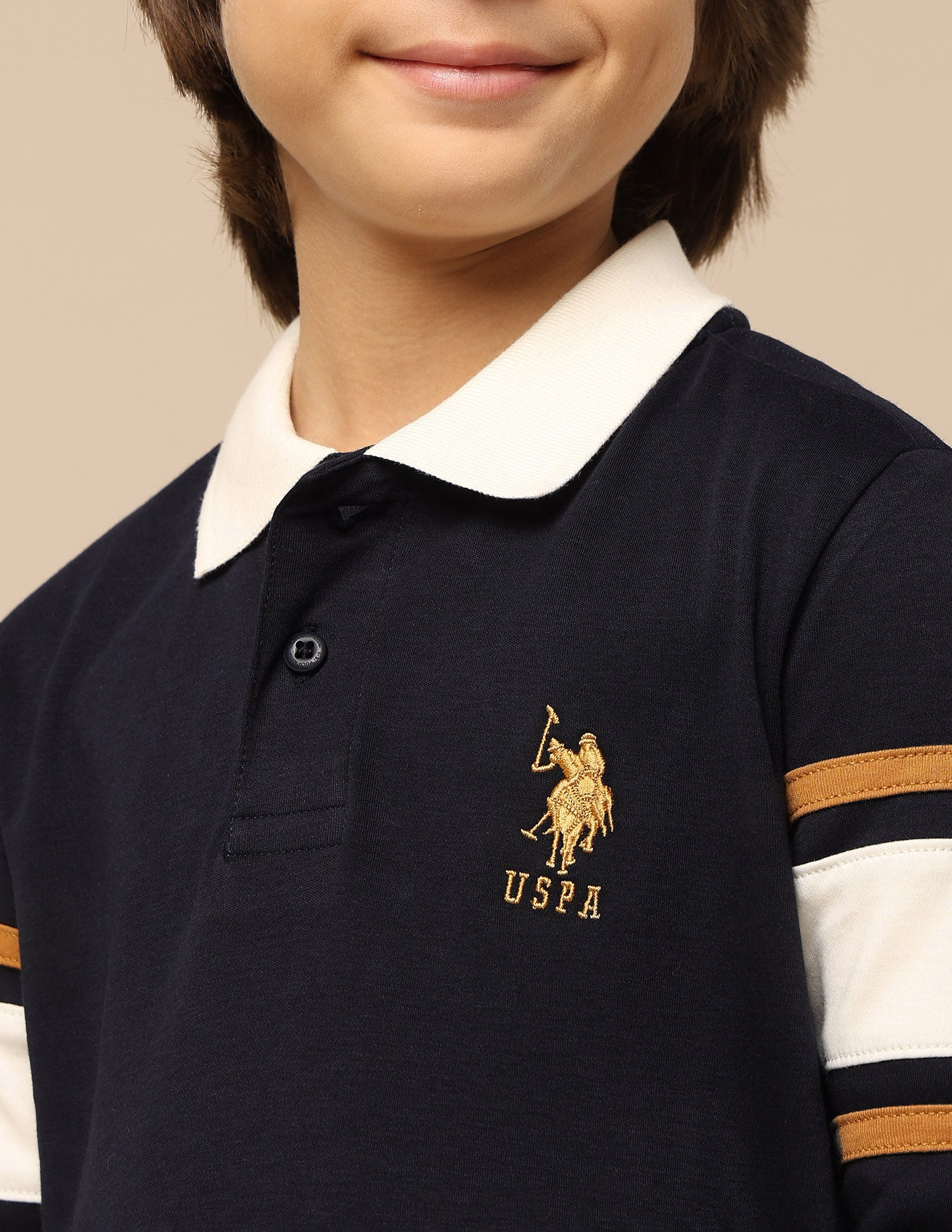 Boys Brand Embroidered Regular Fit Polo Shirt Navy - U.S. POLO ASSN. | Large