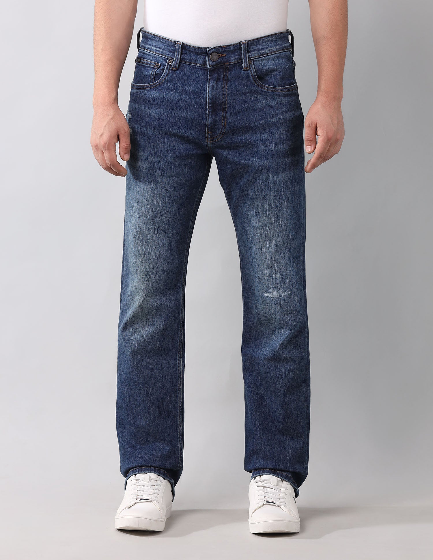 Harold Slim Straight Fit Vintage Jeans Mid Wash - U.S. Polo Assn. India | Large