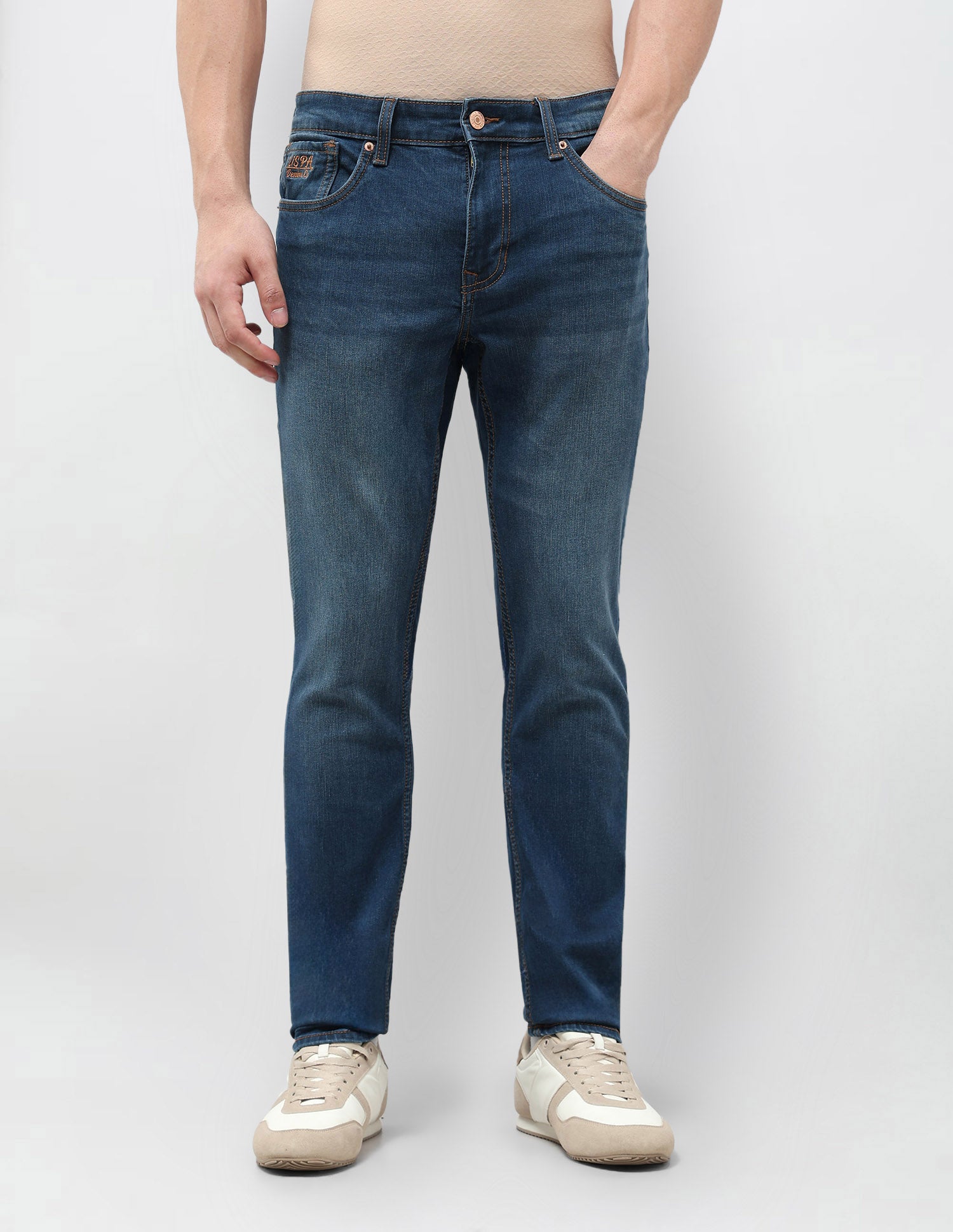 Brandon Slim Tapered Fit Blue Jeans Dark Indigo - U.S. POLO ASSN. | Large