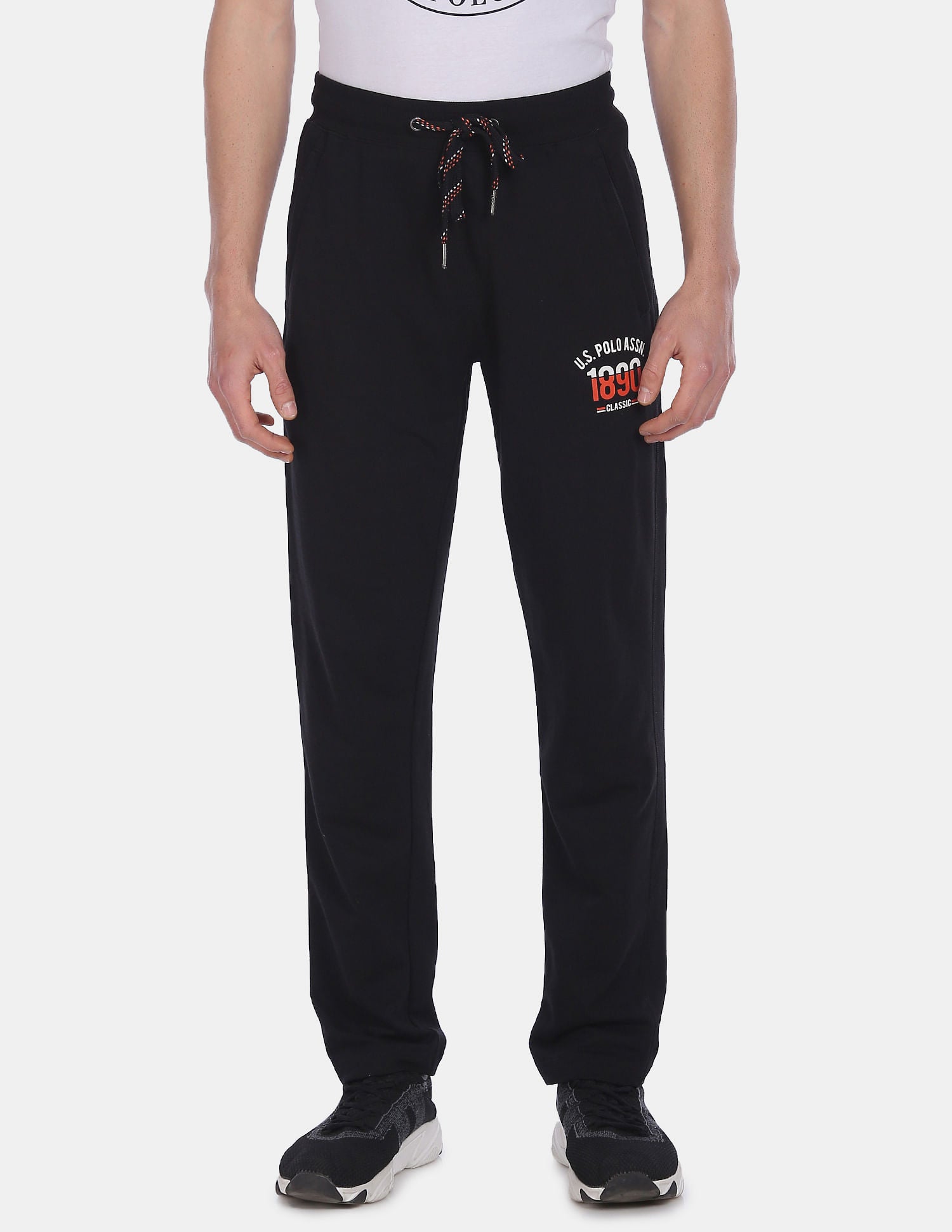 Comfort Fit Mid Rise I606 Lounge Track Pants - Pack Of 1 Black - U.S. POLO ASSN. | Large