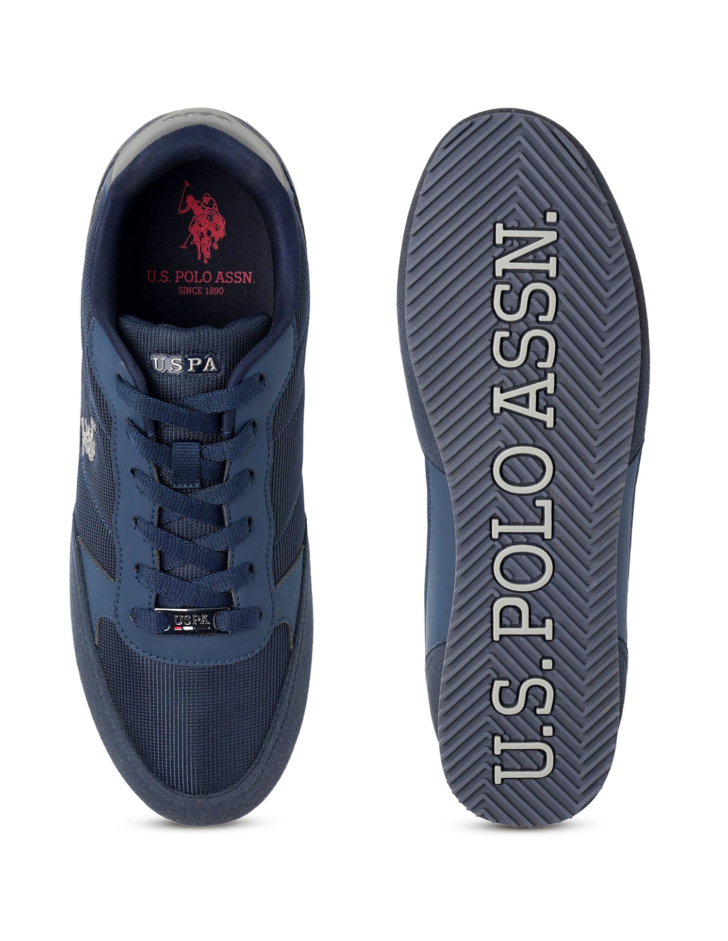 Men Eliza 2.0 Navy Work Casuals Lace Up Shoes Navy - U.S. Polo Assn. India | Large