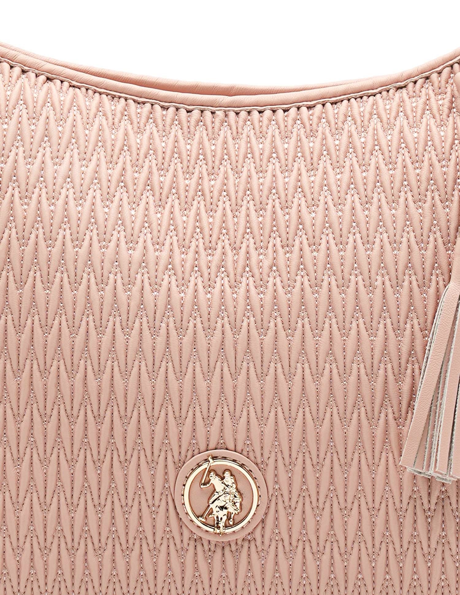 Bridget Textured Hangbag Nude - U.S. POLO ASSN. | Large