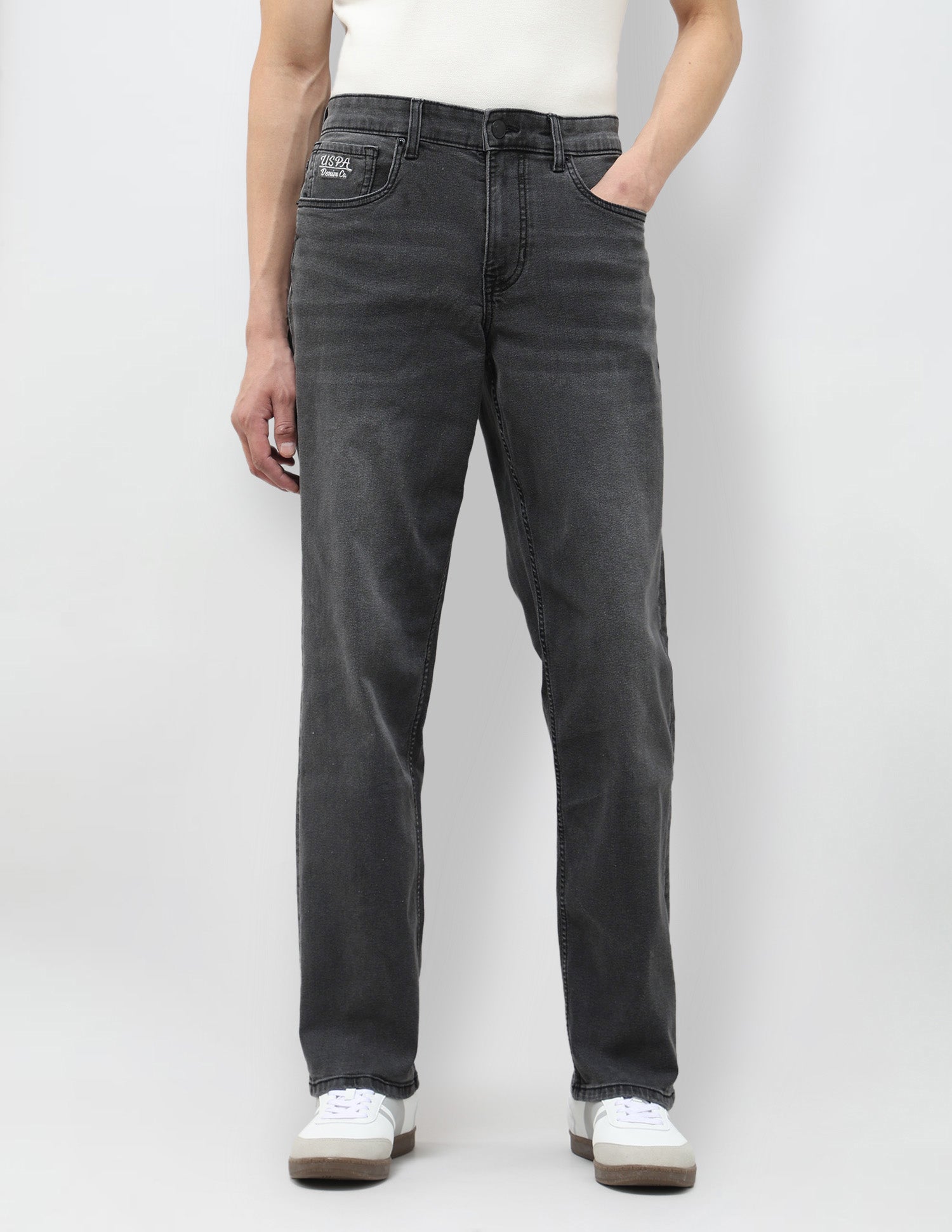 Shawn Relaxed Fit Black Jeans Black - U.S. Polo Assn. India | Large