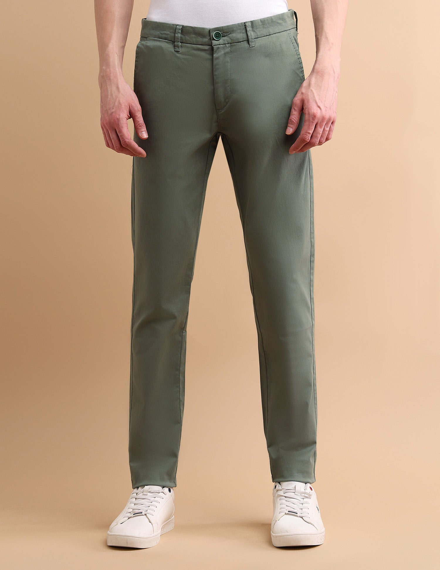 Solid Twill Trousers Olive - U.S. POLO ASSN. | Large