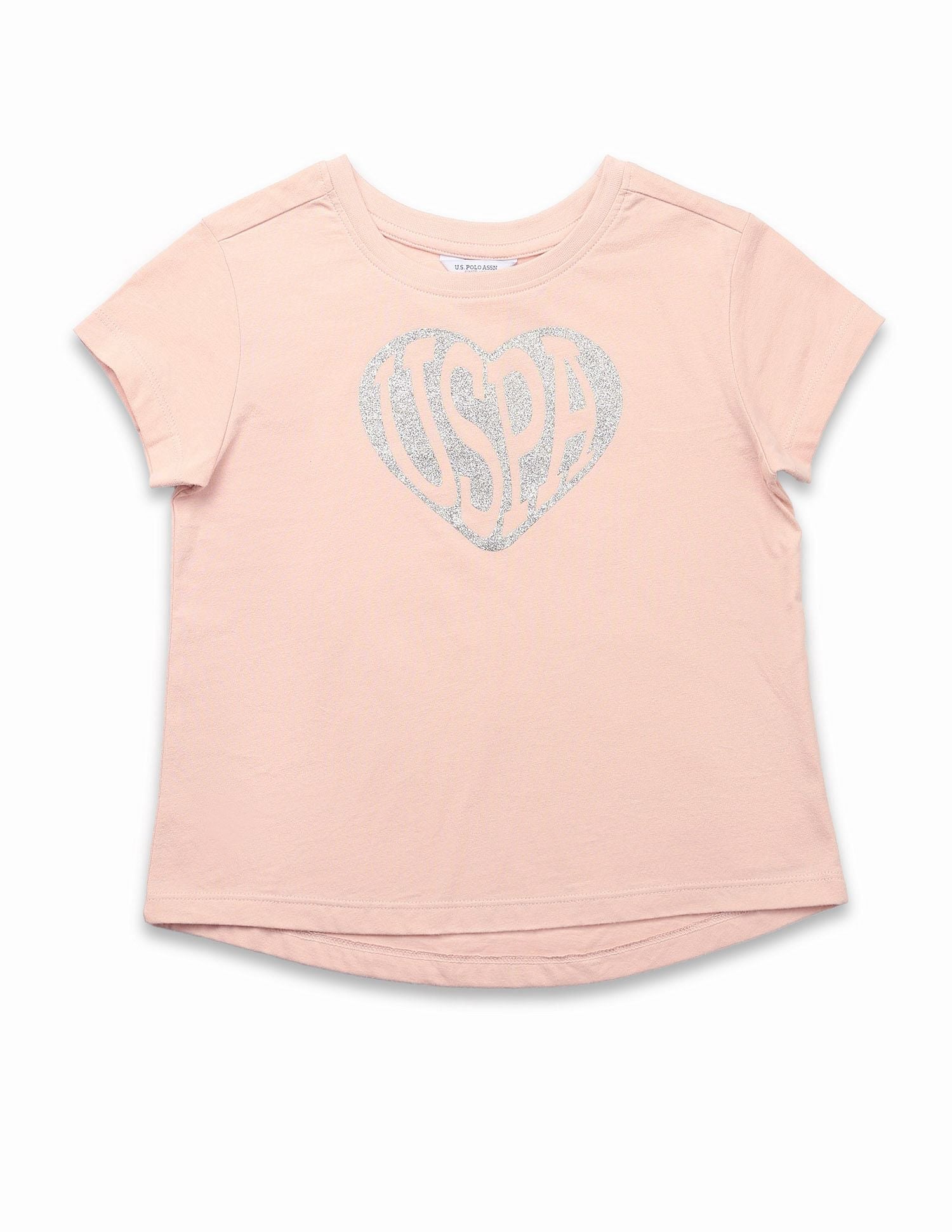 Girls Brand Printed Relaxed Fit T-Shirt Beige - U.S. POLO ASSN. | Large