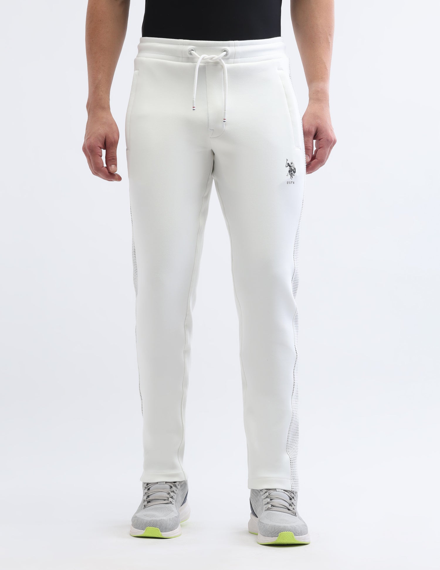 Slim Fit Gorpcore Track Pants White - U.S. Polo Assn. India | Large