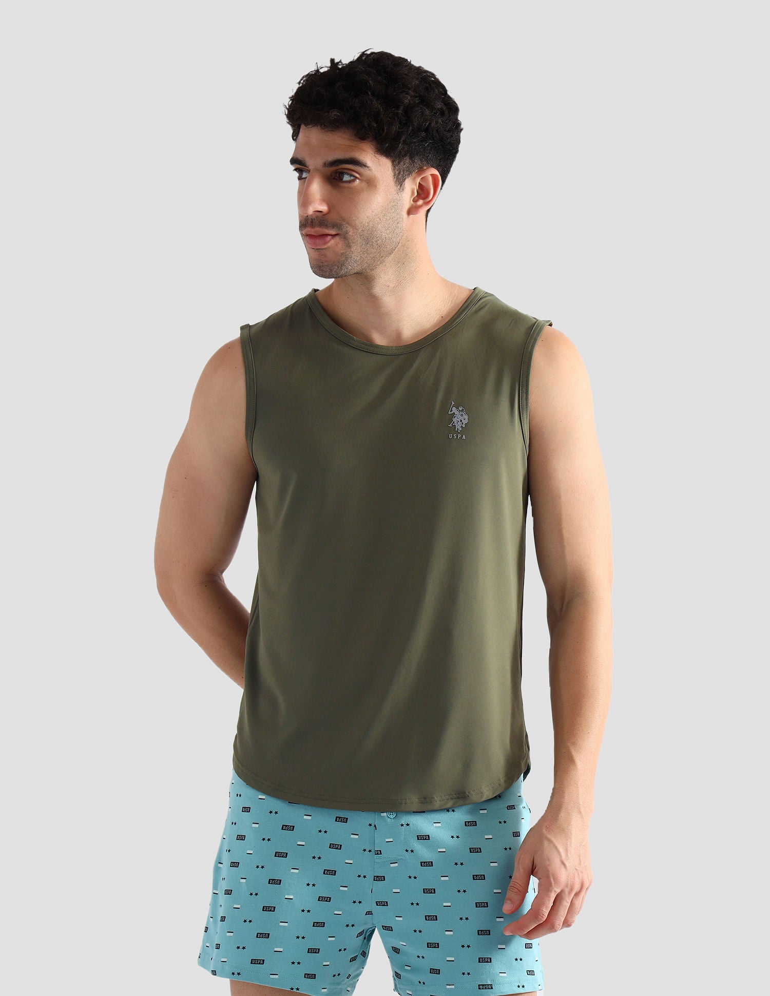 Solid Cotton OEV07 Vest - Pack Of 1 Dark Grey - U.S. POLO ASSN. | Large