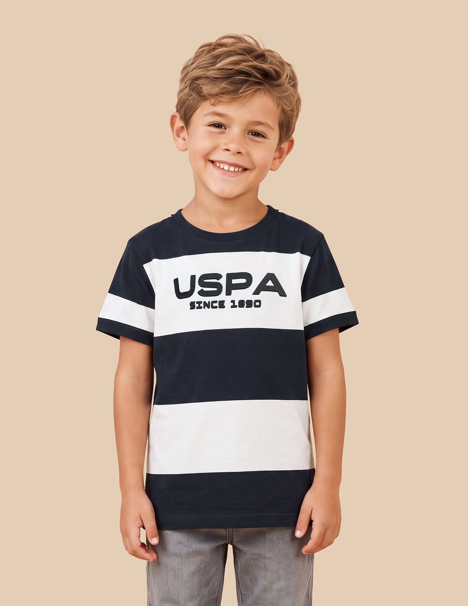 Horizontal Striped Regular Fit T-Shirt Blue - U.S. Polo Assn. India | Large