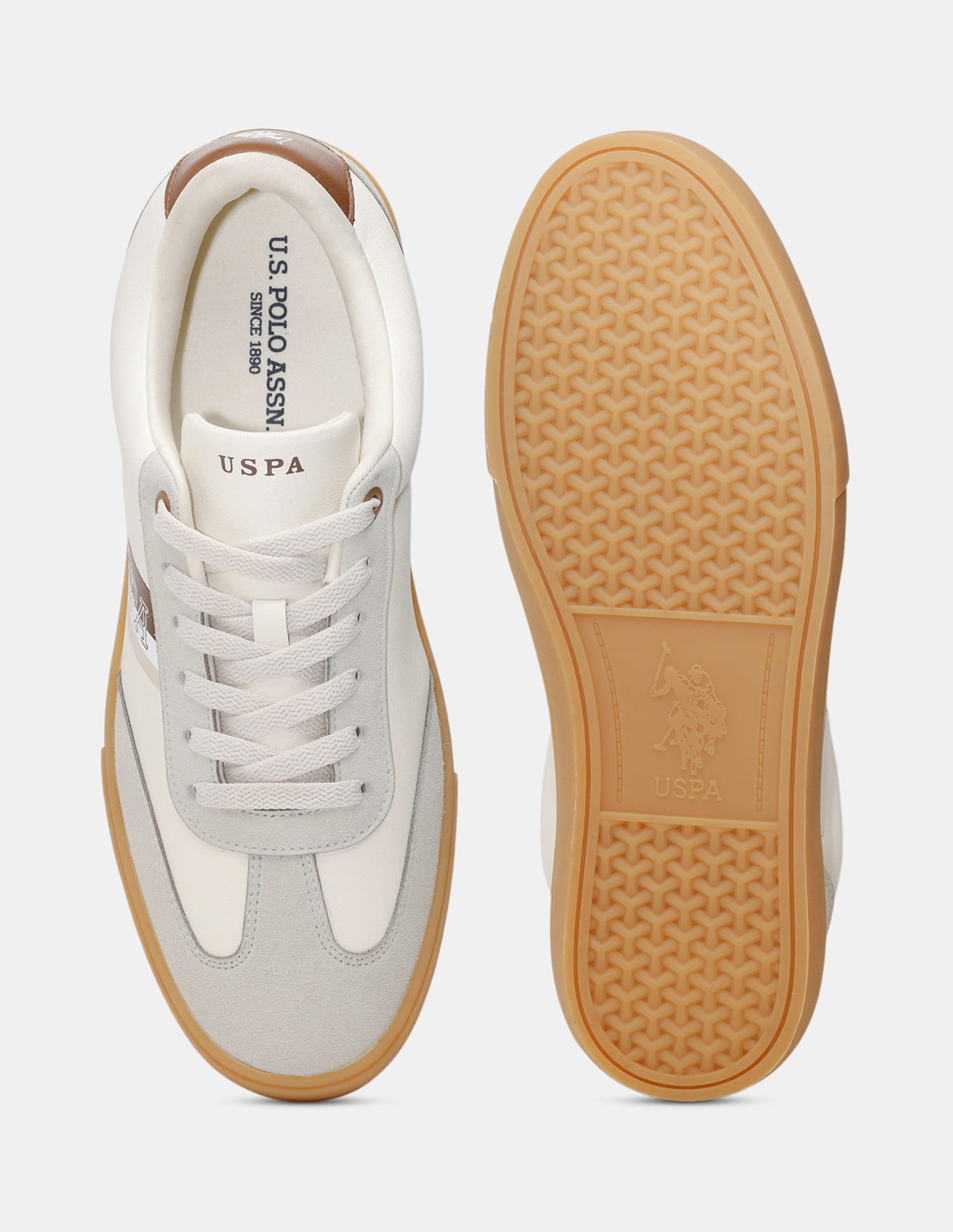 Men Lace-Ups Hamet Sneakers Beige - U.S. Polo Assn. India | Large