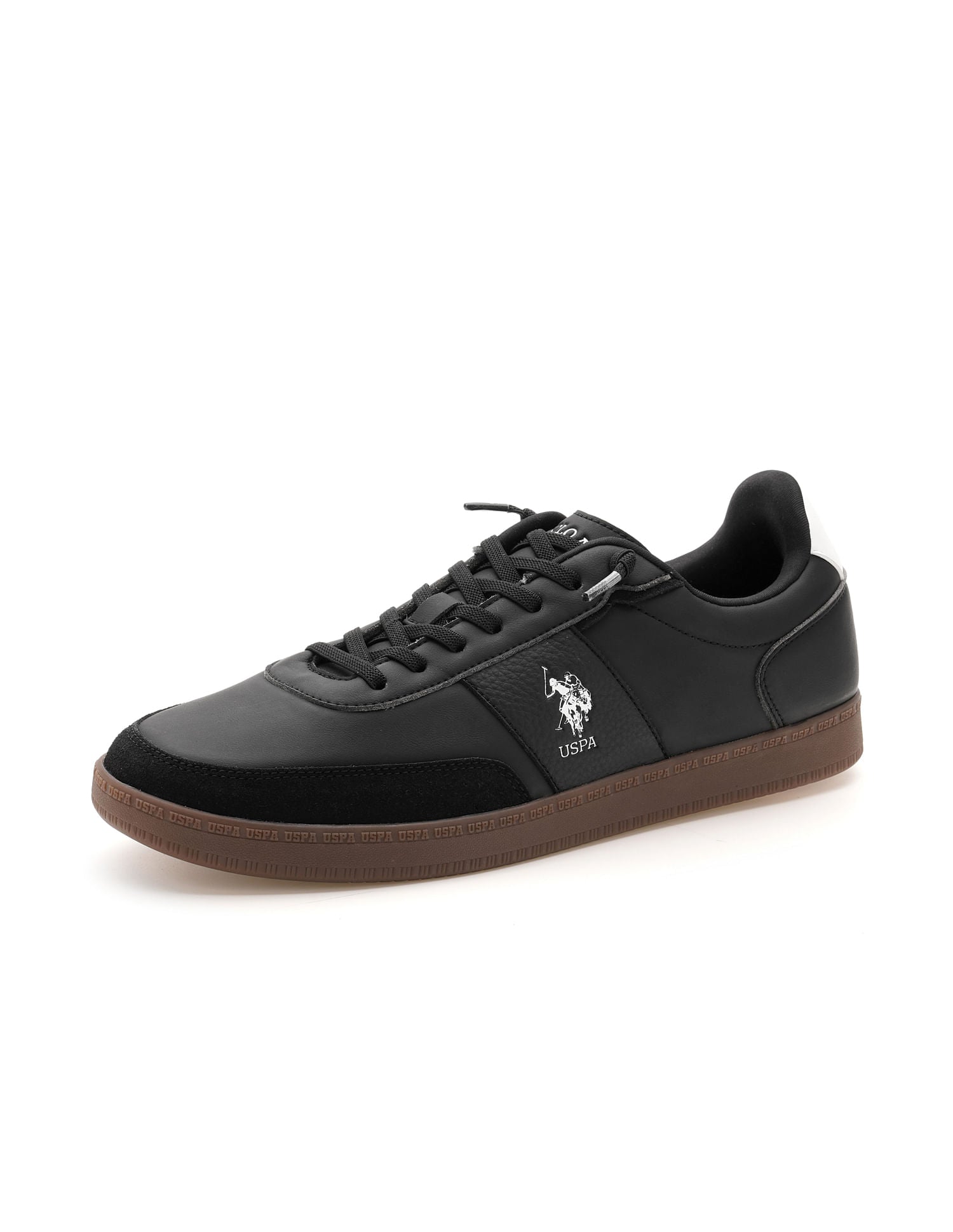Men Milton Solid Sneakers Black - U.S. Polo Assn. India | Large