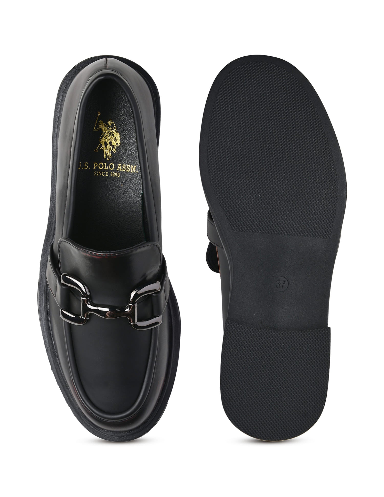 Natalia Black Loafers Black - U.S. Polo Assn. India | Large