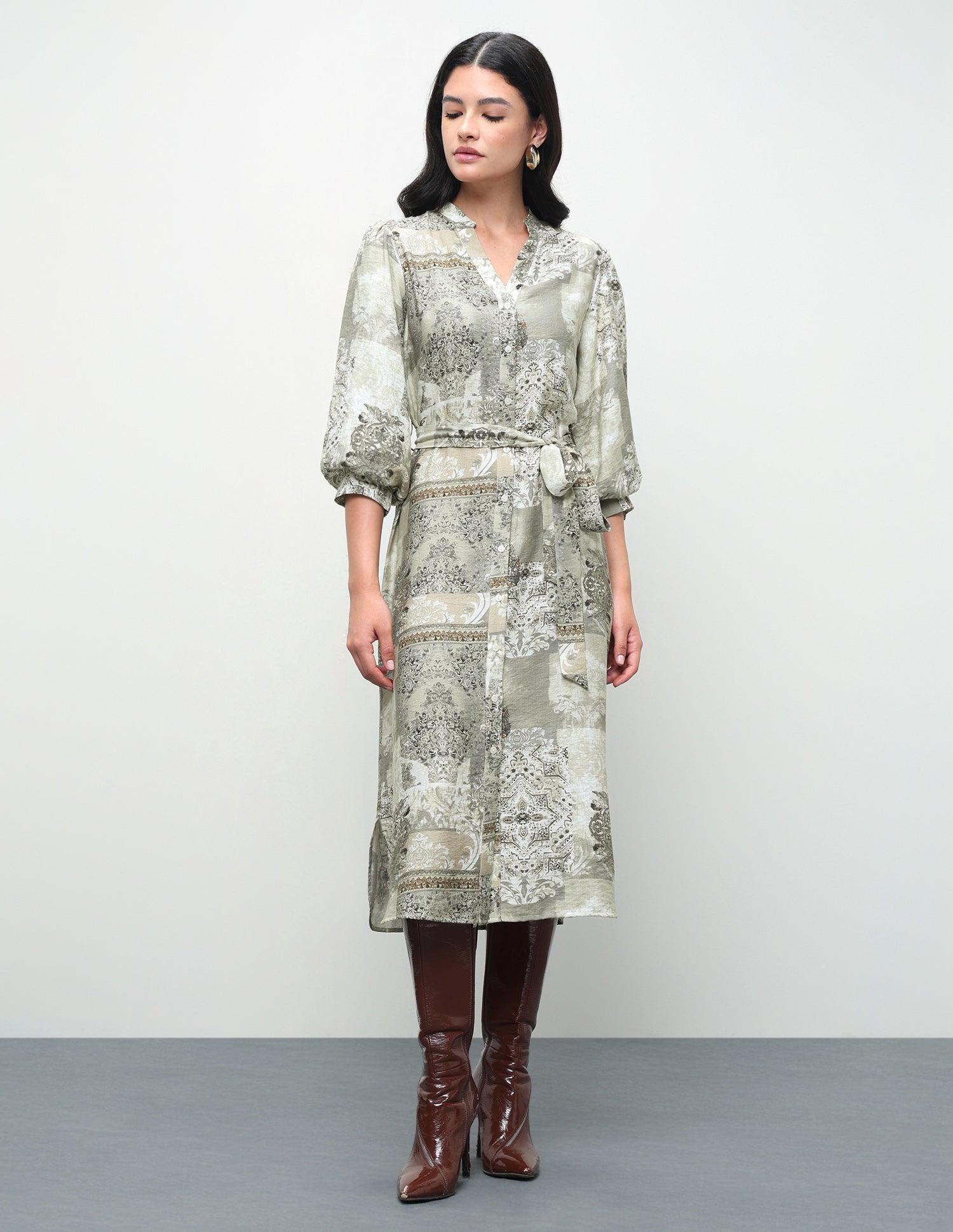 All-Over Printed Regular Fit Shirt Dress Multicolour - U.S. Polo Assn. India | Large