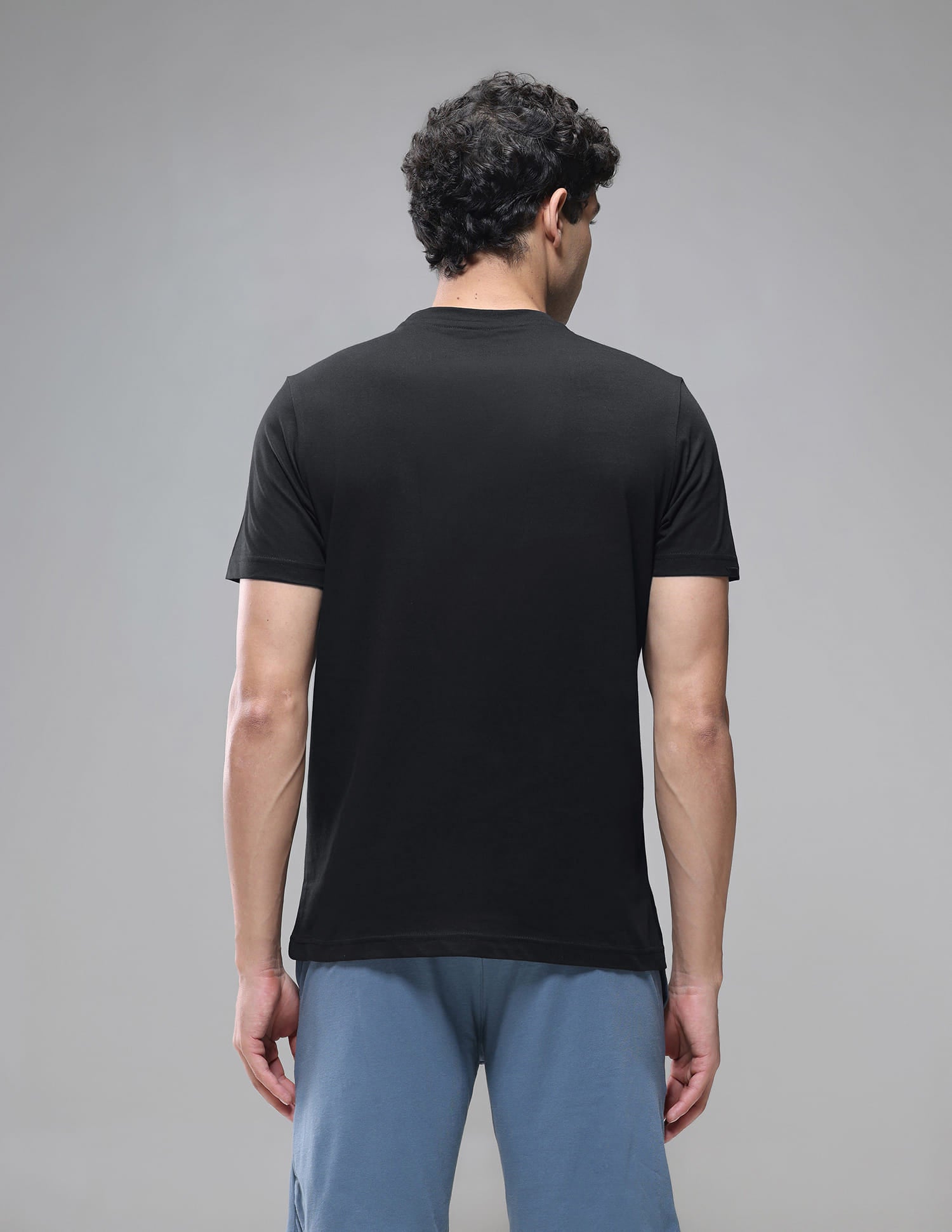 Tonal Logo Cotton 1633 Lounge T-Shirt - Pack Of 2 Olive and Black - U.S. Polo Assn. India | Large