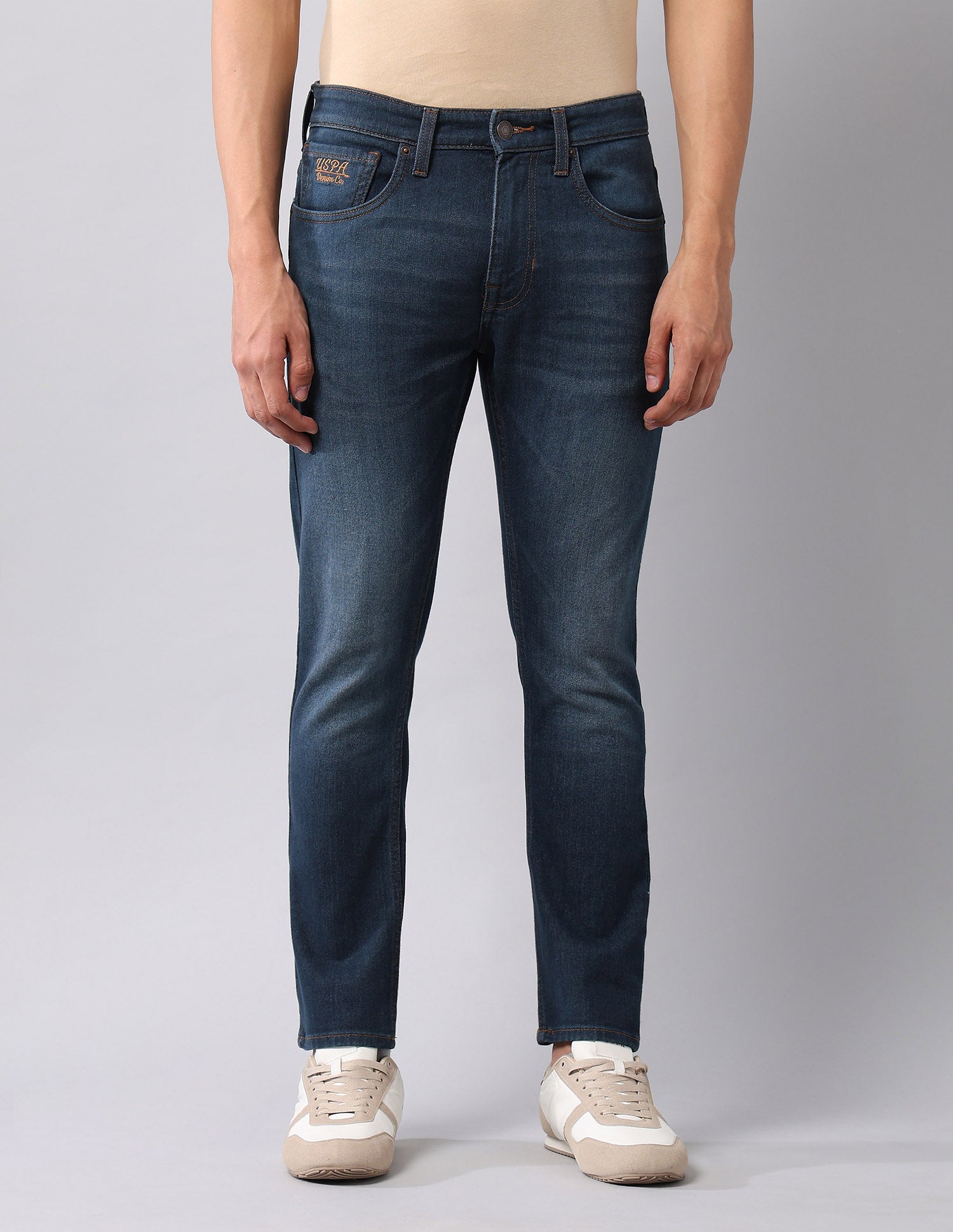 Henry Tapered Fit Blue Jeans Blue - U.S. Polo Assn. India | Large
