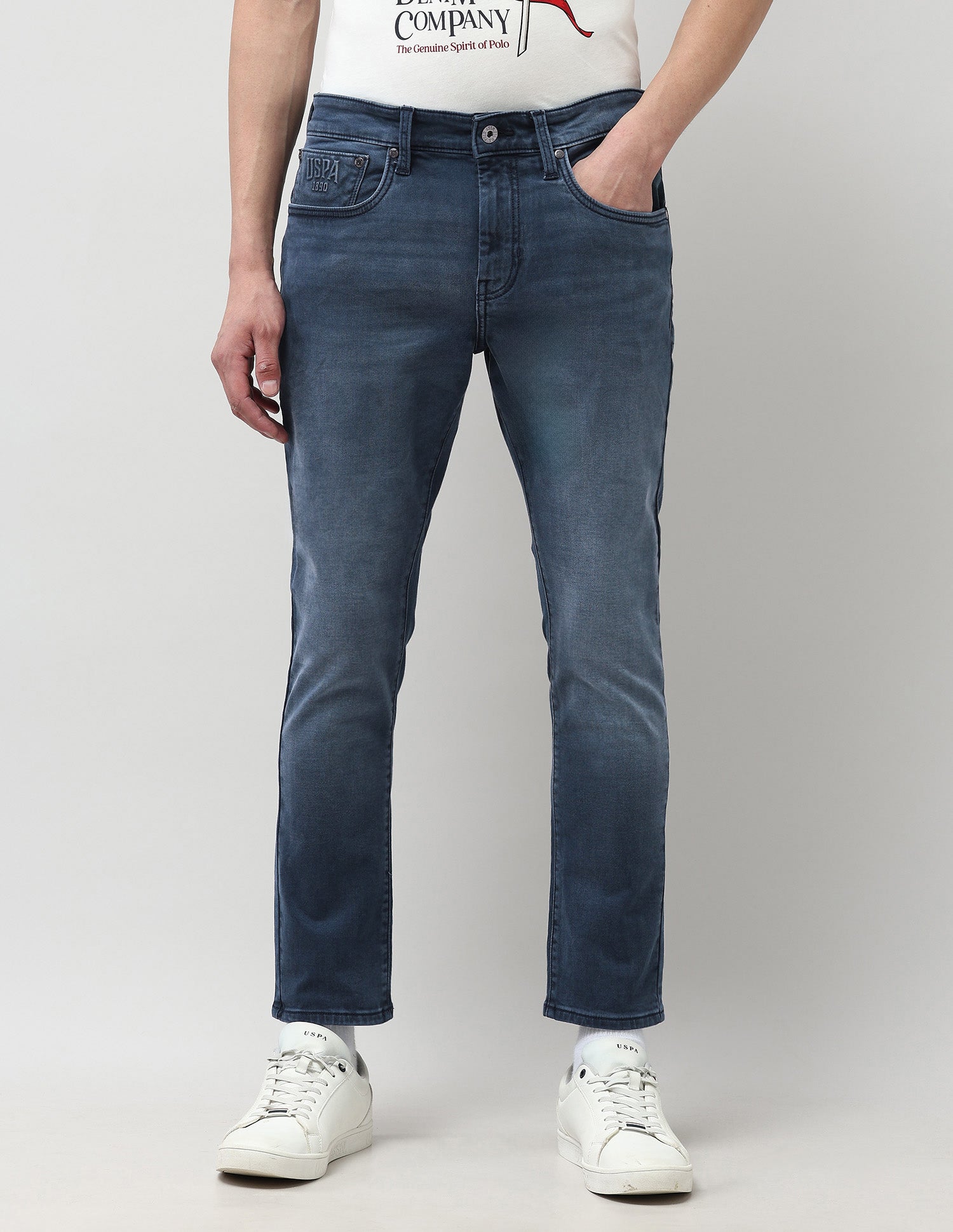 Henry Tapered Fit Blue Jeans Dark Blue - U.S. POLO ASSN. | Large