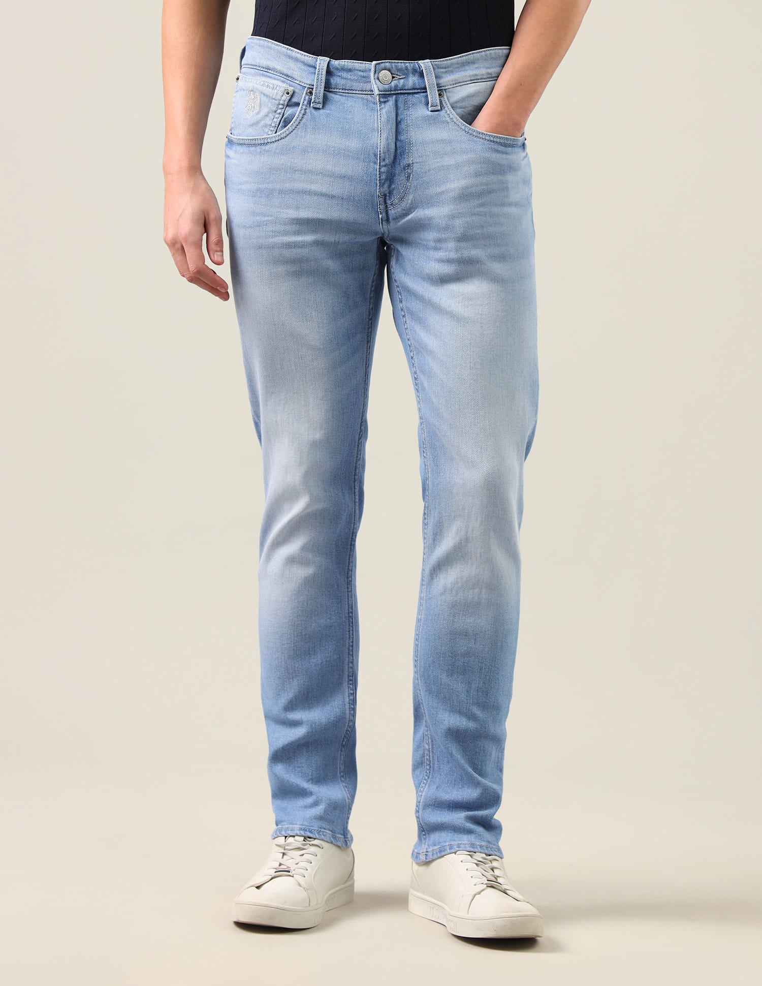 Brandon Slim-Tapered Fit Blue Jeans Blue - U.S. Polo Assn. India | Large